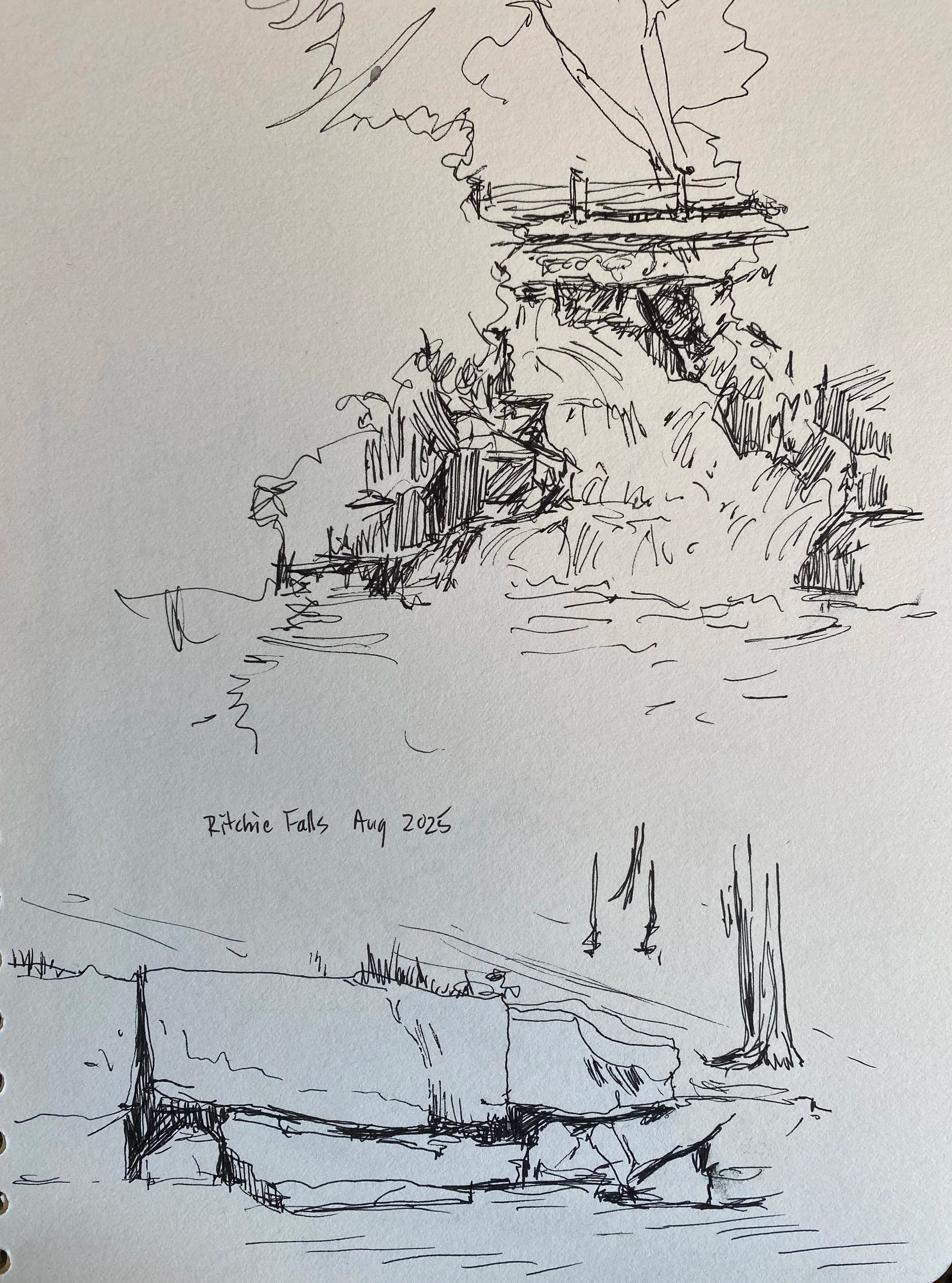 One more about sketching, thinking about Robert Motherwell and his 1988 Dedalus Sketchbooks