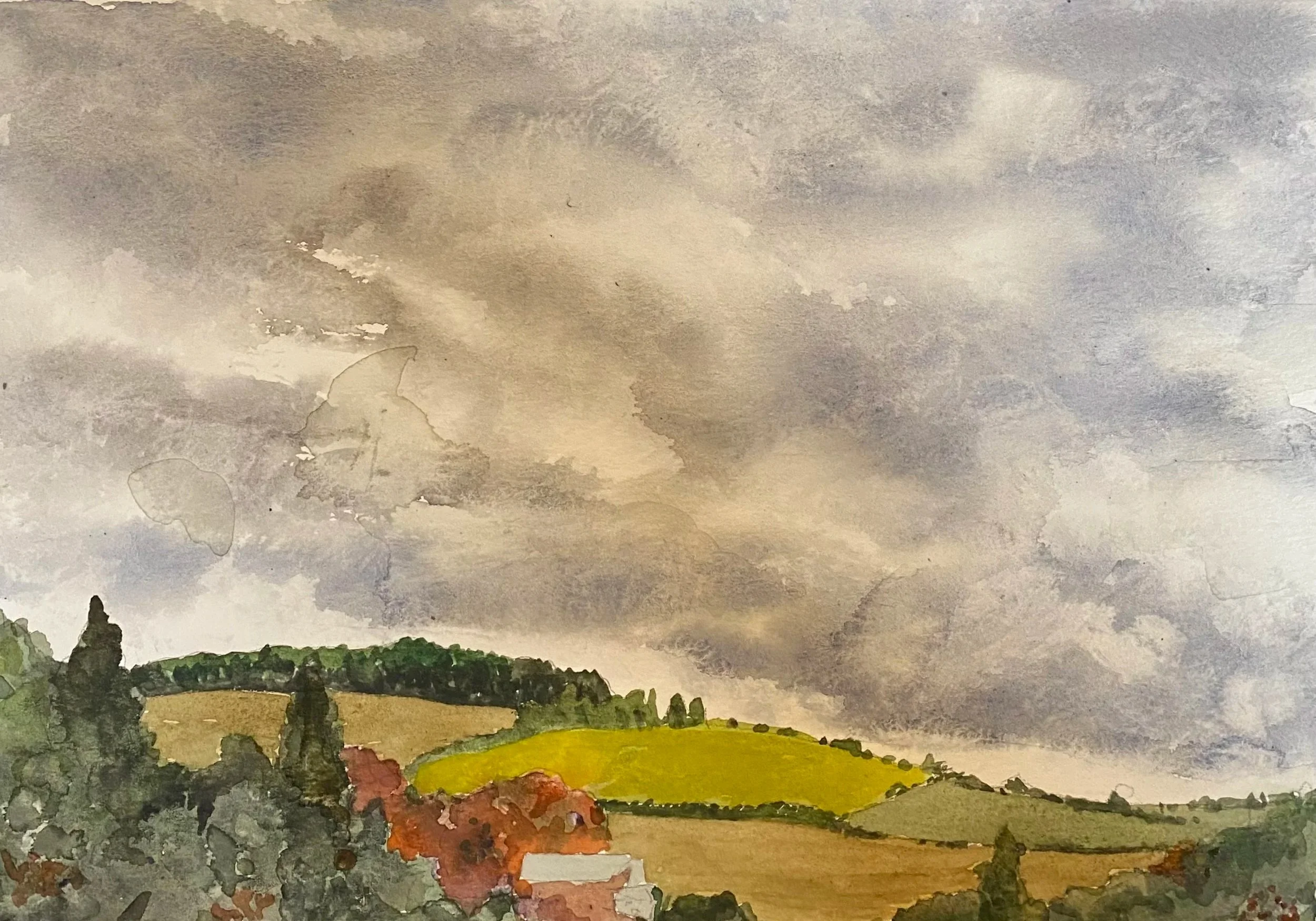 Katherine McHarg, Autumn in Garden Hill, 2026, Watercolour on Paper 9 x 12