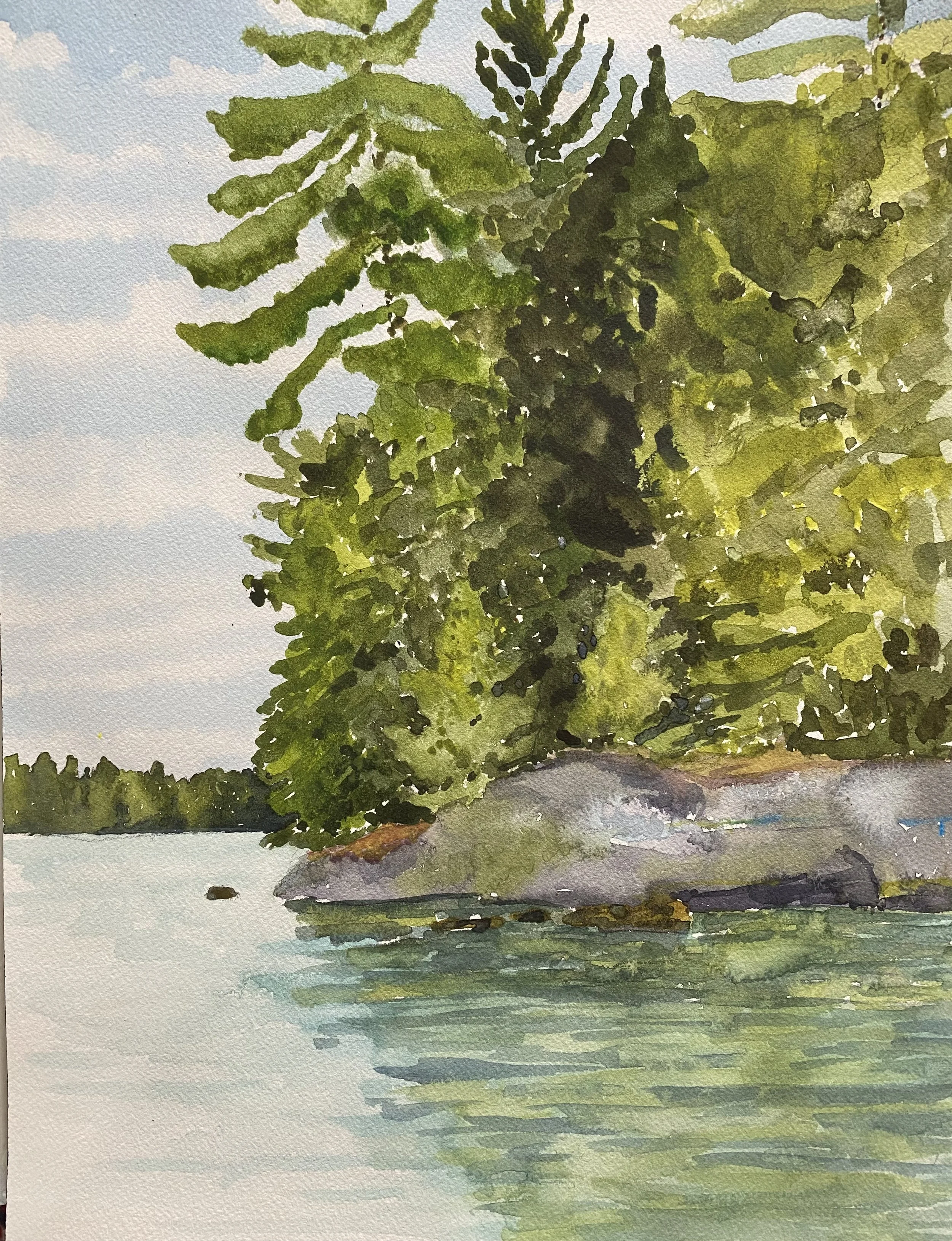 Katherine McHarg, "On the Point", 2026, Watercolour on Paper, 16" x 12"