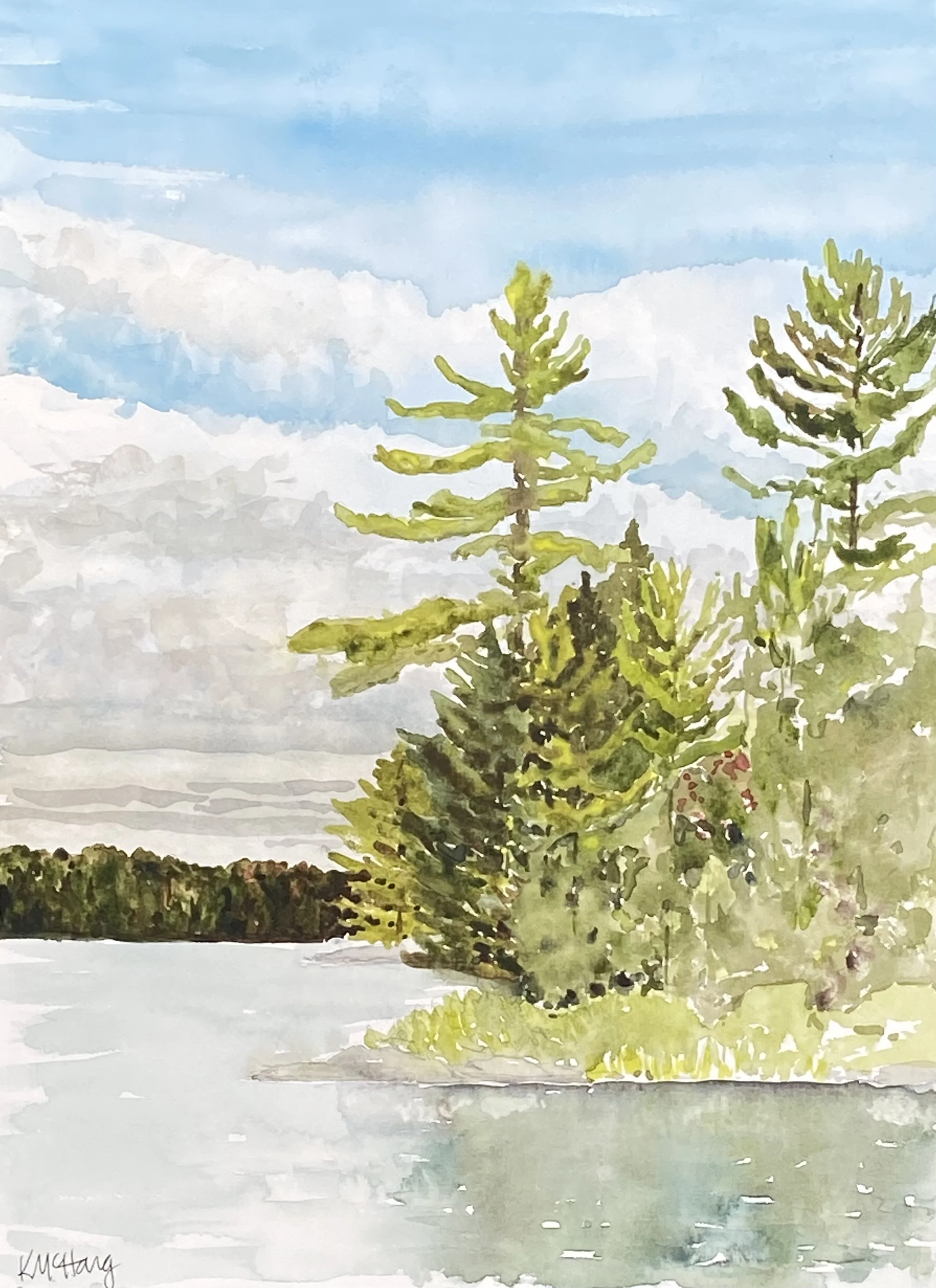 Katherine McHarg, "Autumn on Eastern Point", 2026, Watercolour on Paper, 16" x 12"