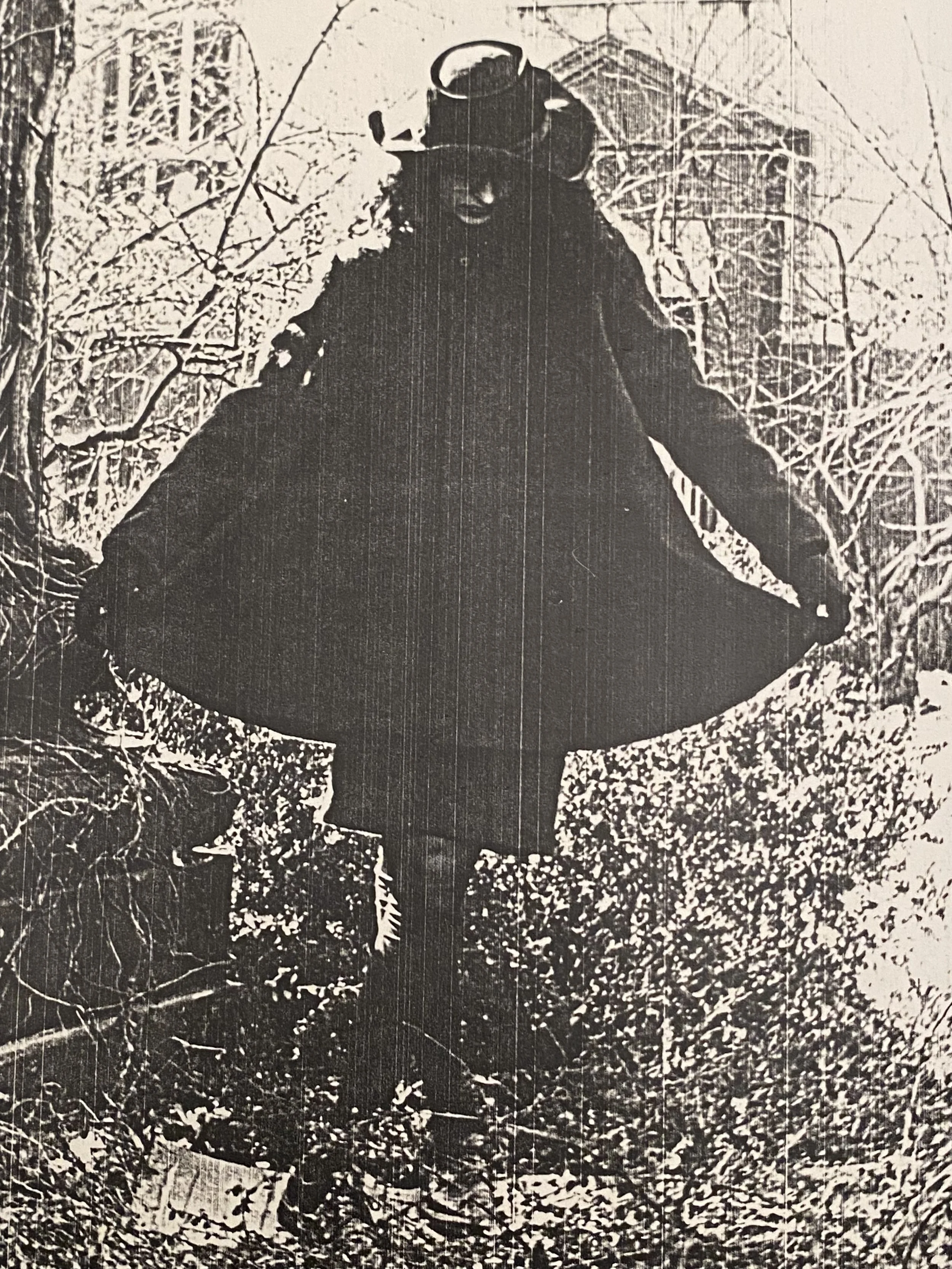 Brown mohair flare jacket & skirt