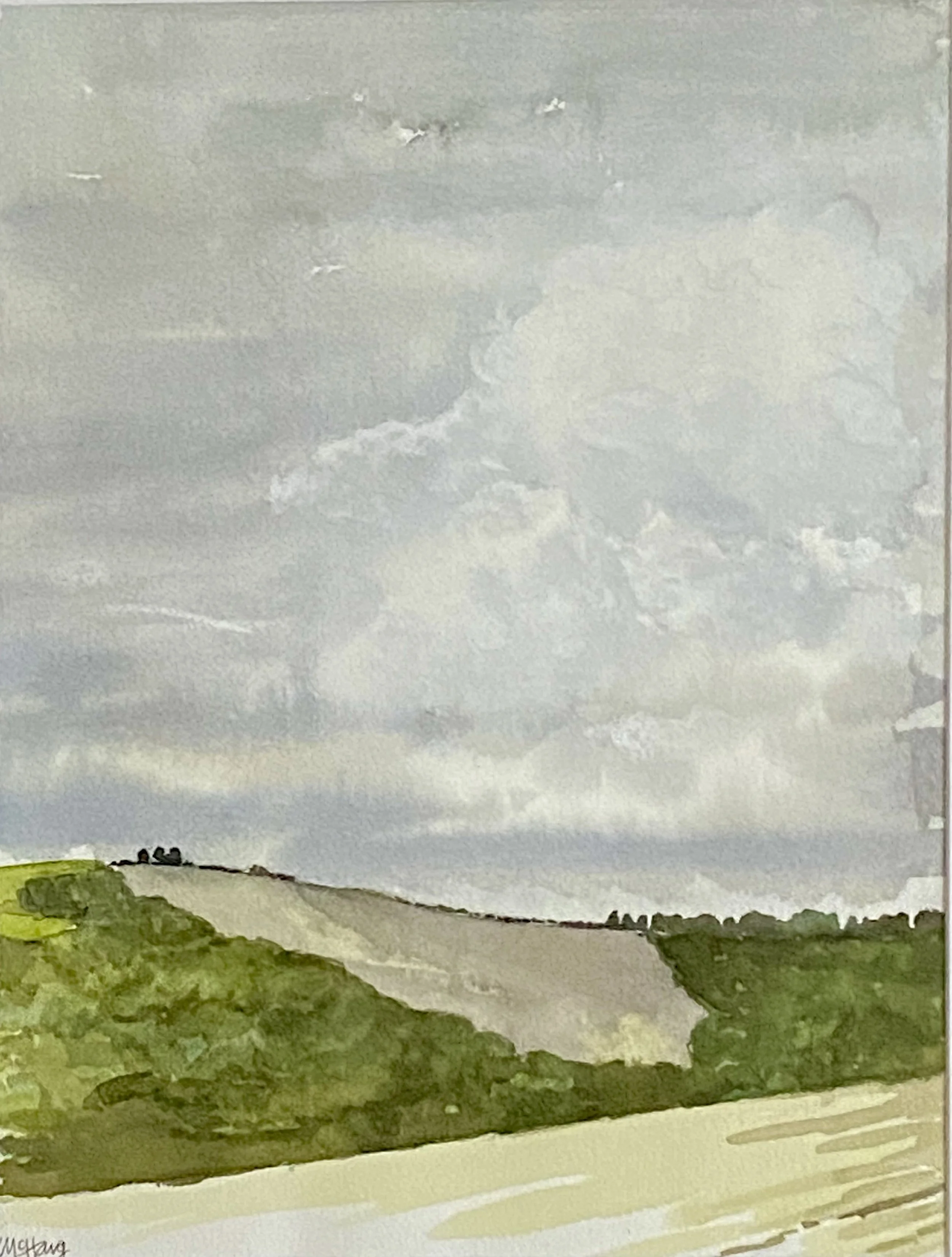Katherine McHarg, "Cornish Hillside", 2026, Watercolour on Paper, 16" x 12"