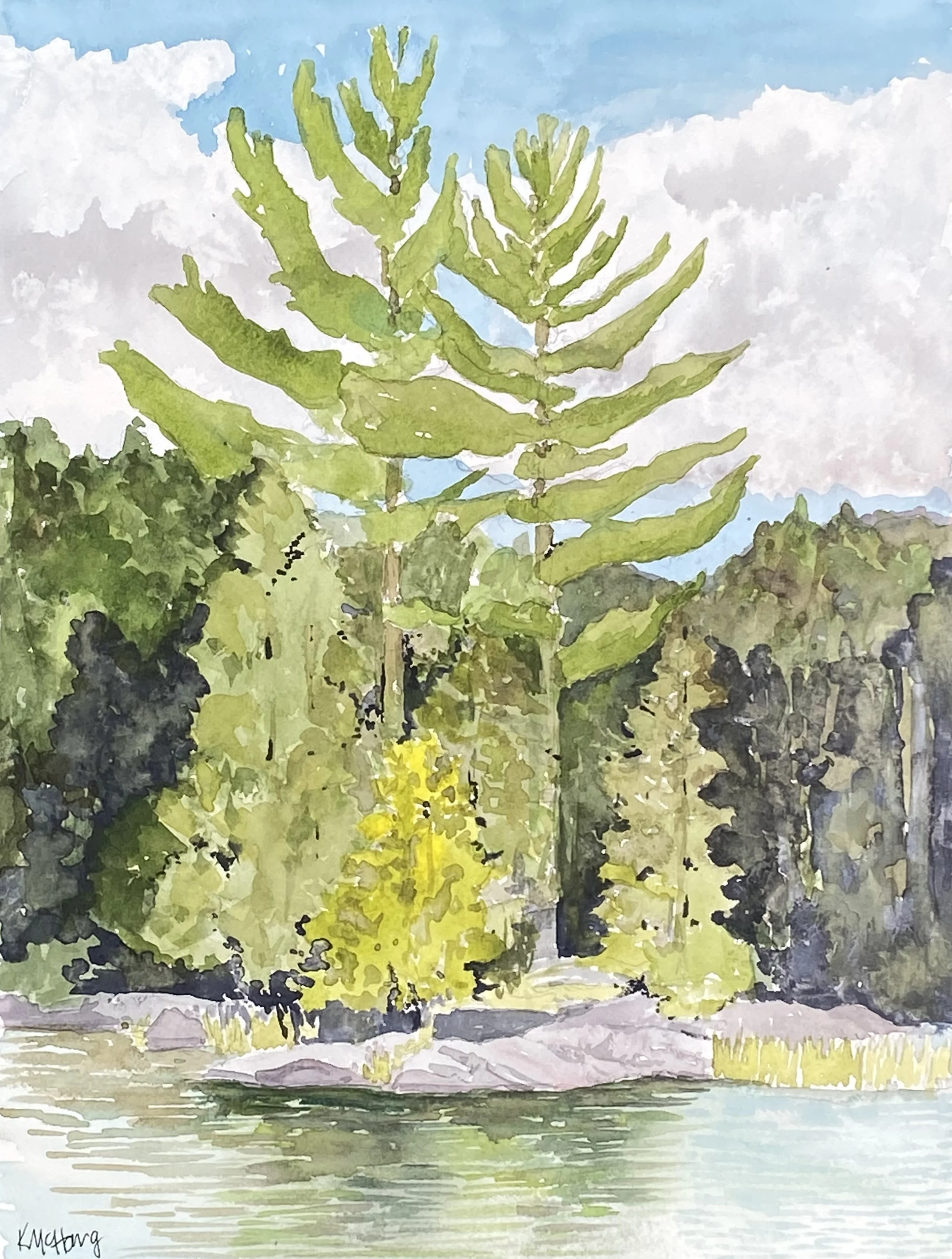 Katherine McHarg, "Southeast Point", 2026, Watercolour on Paper, 16" x 12"