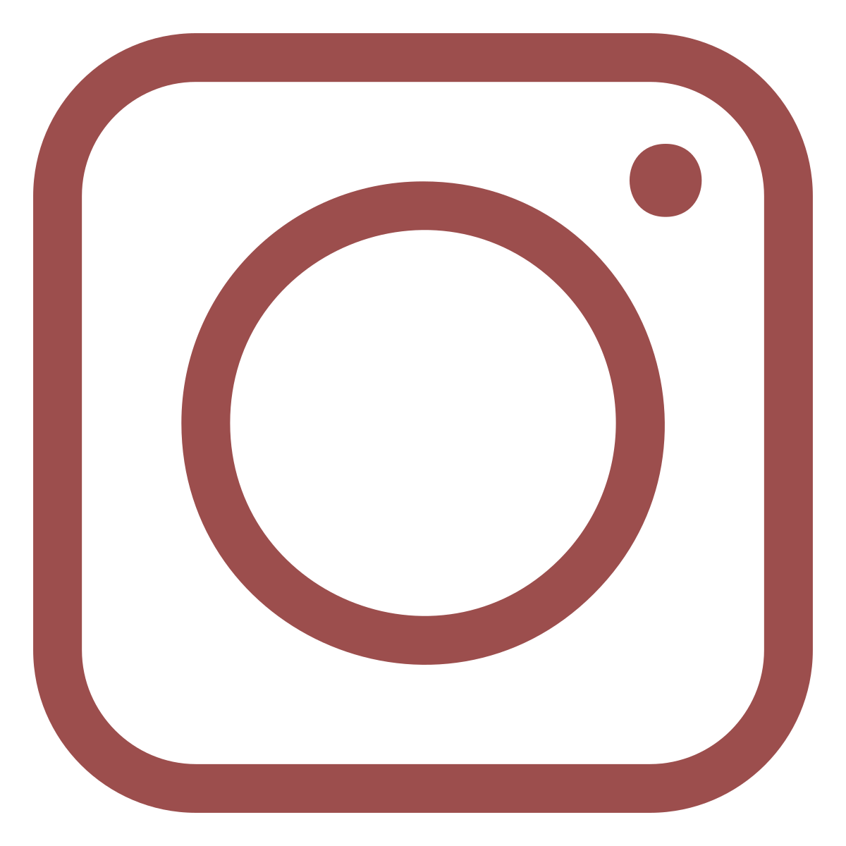 Icon of a retro camera in brown color