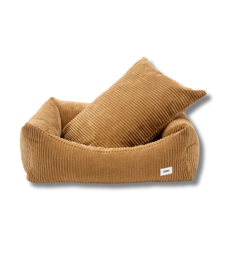 snoozy bed - mustard corduroy