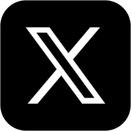 White stylized 'X' logo on a black rounded square background.