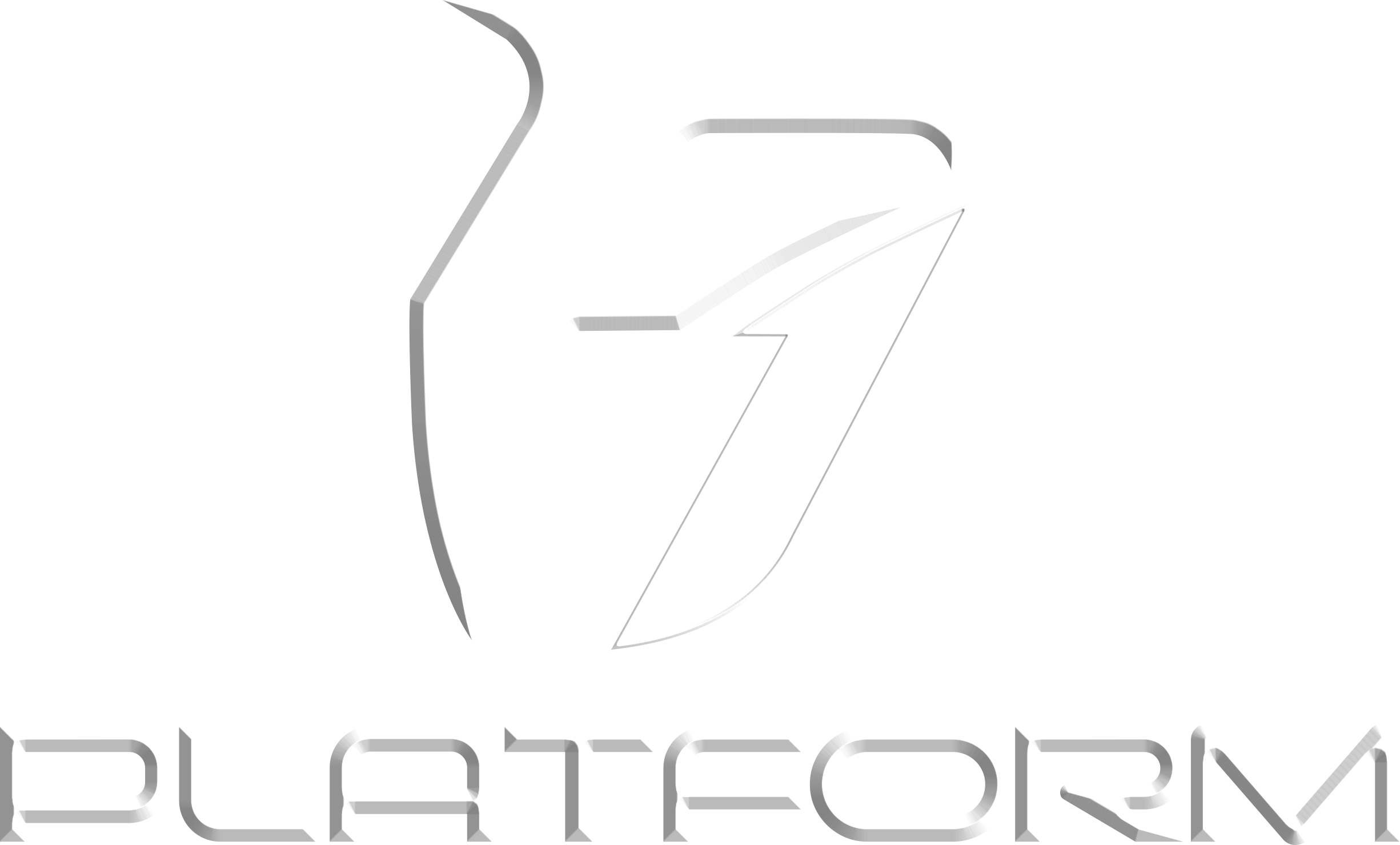 A white logo with a large letter 'F' and number '1' and the word 'PLATFORM' beneath it.
