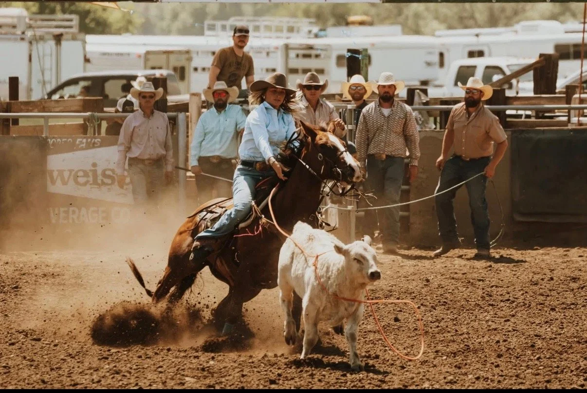 Aubree wins at a professional rodeo with her horse, Sparkle