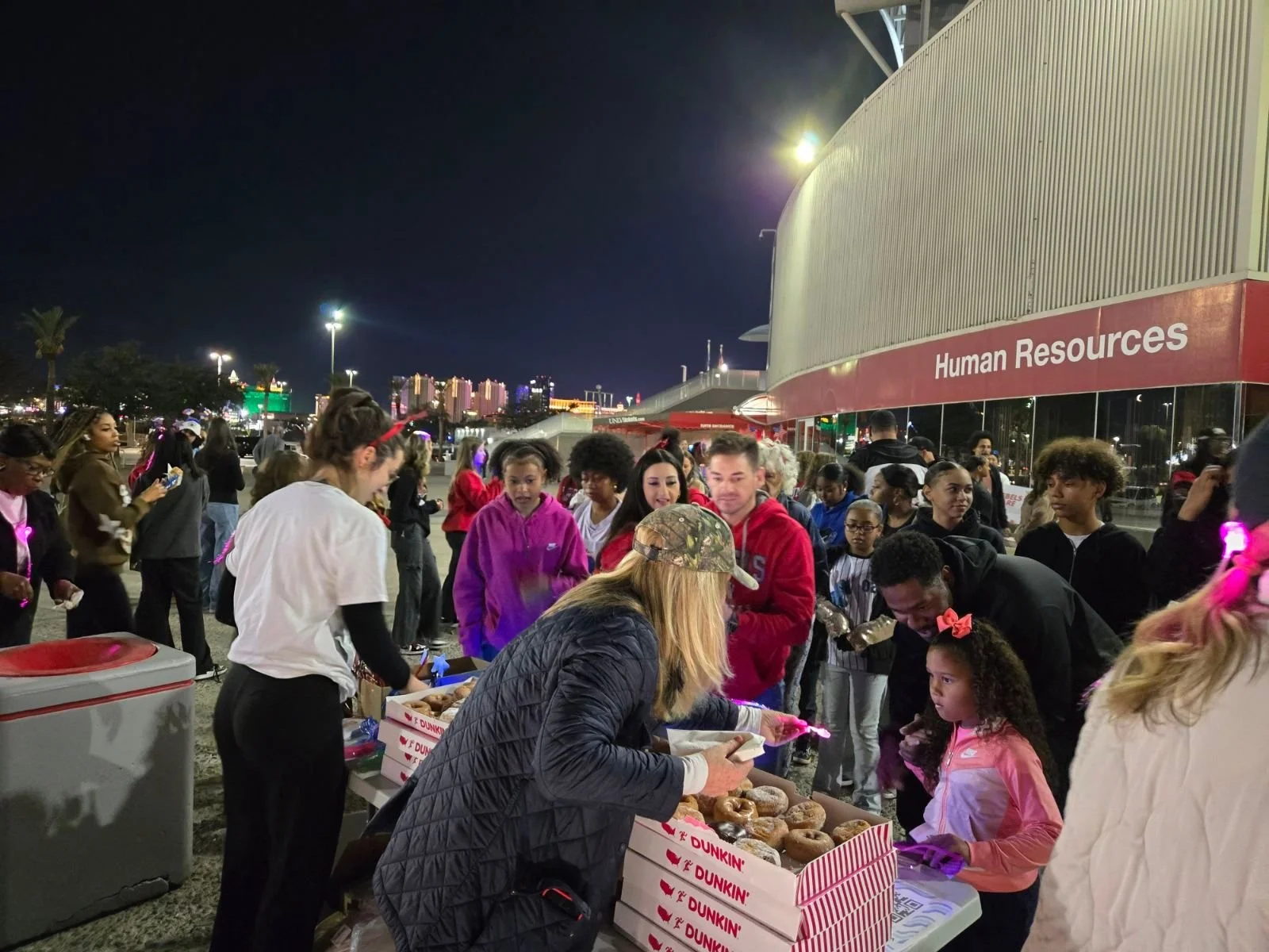 Donuts and Democracy tailgate party before basketball game.
