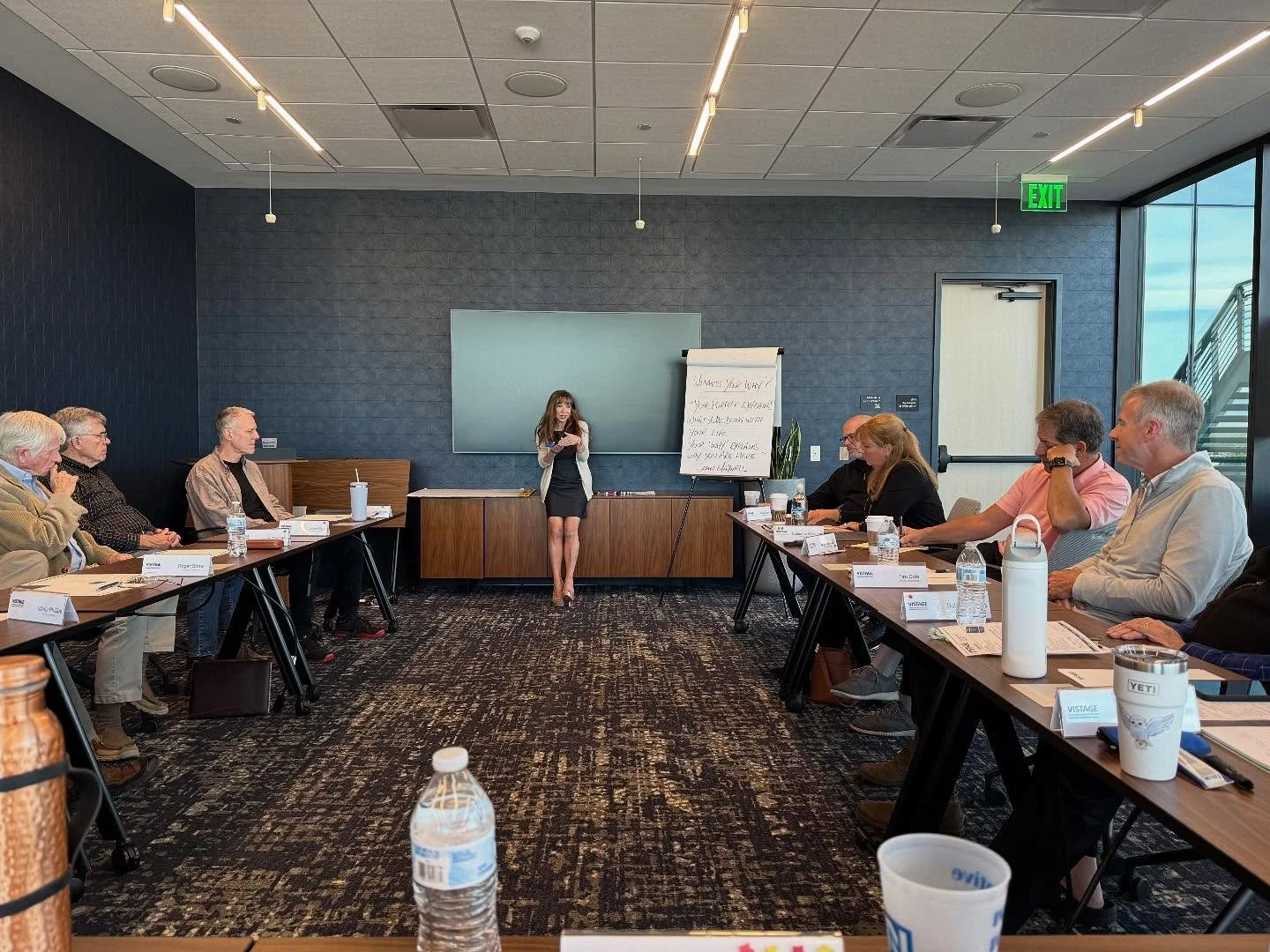 The very fitted and talented Irina Baranov speaking to Colorado Vistage Chairs
