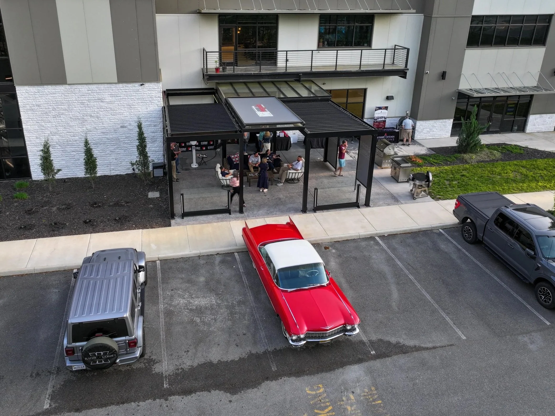 Gathering In Front Of A Building