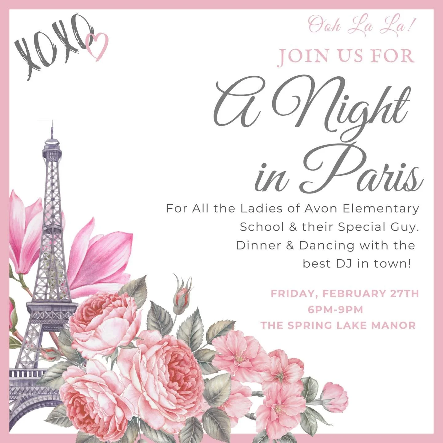 A Night in Paris 🇫🇷 We&rsquo;re excited to invite all the girls of AES, including pre-k, and their special guy to our annual Dance with your Darling!! 

Don&rsquo;t forget to RSVP this week!!!