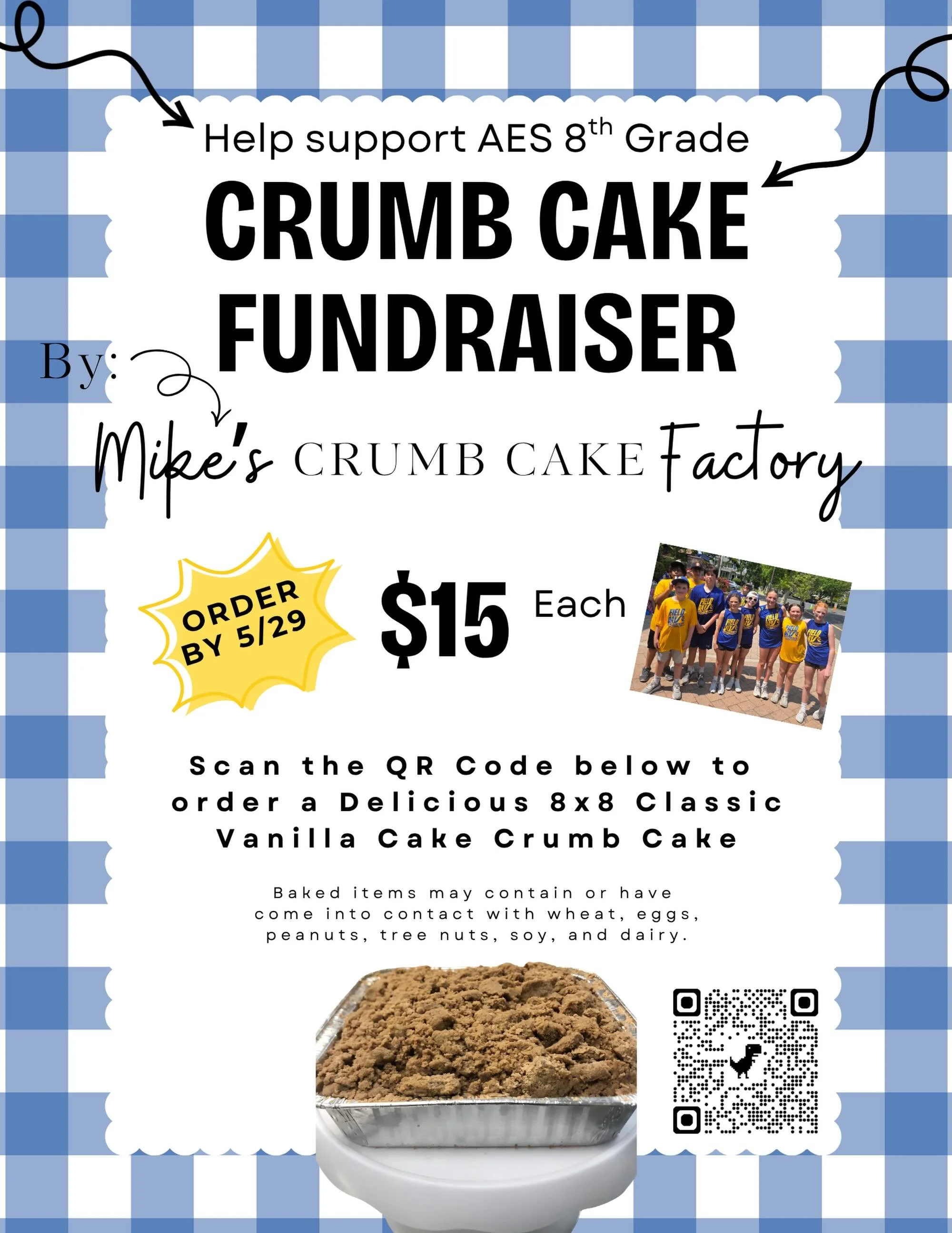 ✨Don&rsquo;t forget to get your order in by Friday!!✨ it&rsquo;s one of our most delicious fundraisers of the year.
All proceeds help support the 8th Grade
