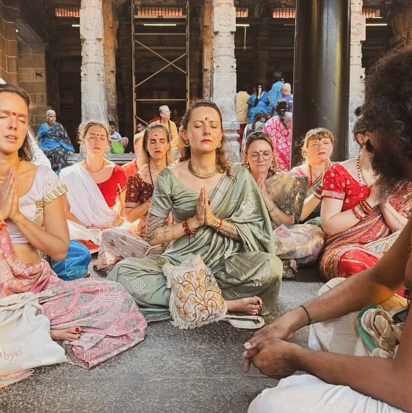 🌌 
The sky (ambaram) of consciousness (chit)
C H I D A M B A R A M 
is not a place; it is the space within your heart where Shiva dances.

Graduated from our 5 elements Shiva temple tour by serving food at Chidambaram. 🙌🏼🙏🏼
I wondered 'what the 