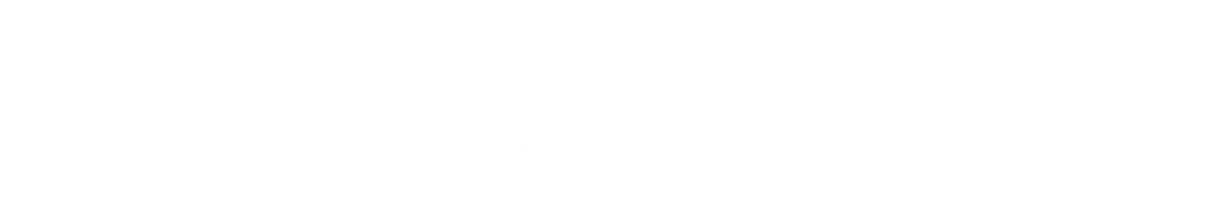 Horizontal menu bar with categories: Veterans, Tutoring, Job Shadowing, Returning Citizens, Supportive Services, all in white text on a yellow background.