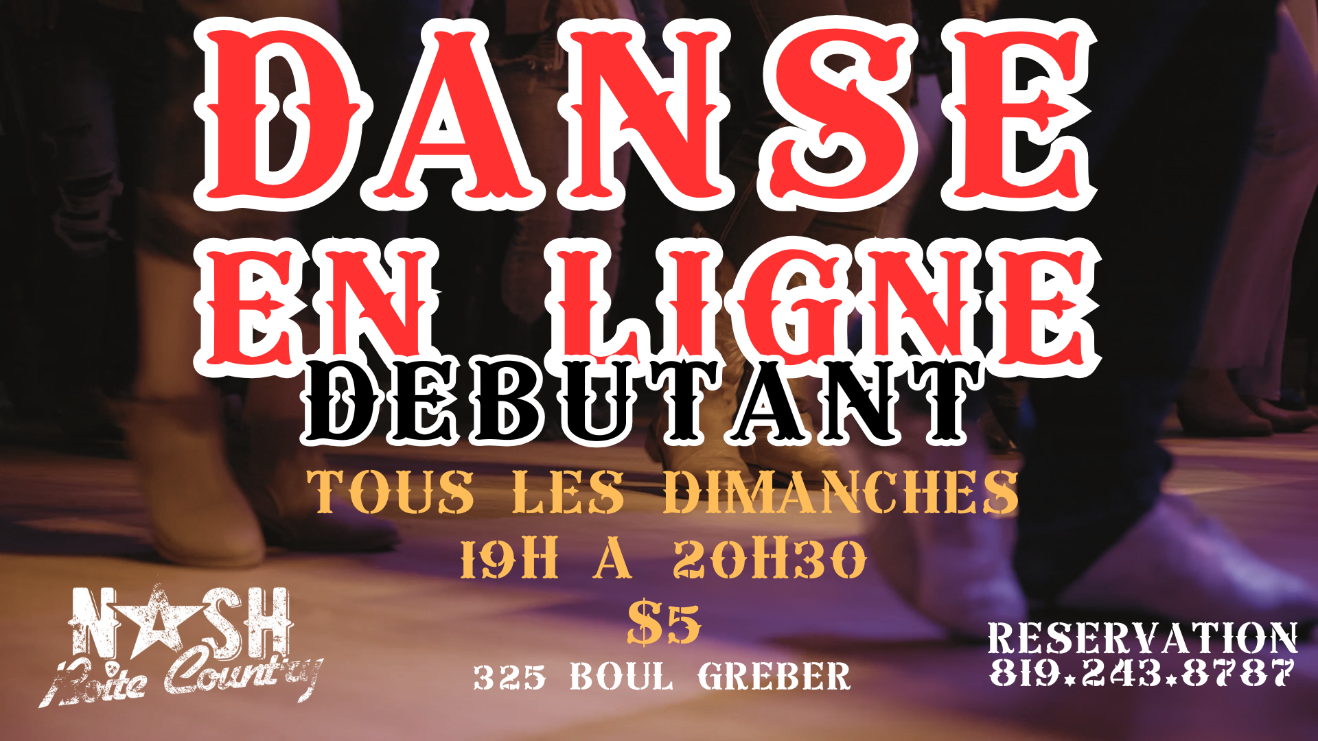 DANSE EN LIGNE – COURS DÉBUTANT