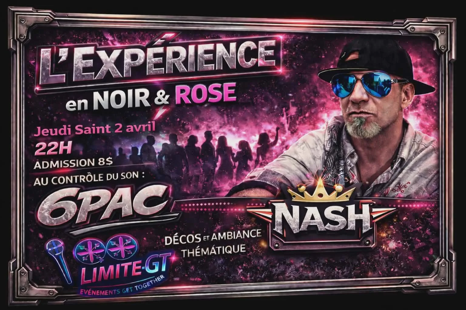 L’EXPÉRIENCE – NOIR & ROSE