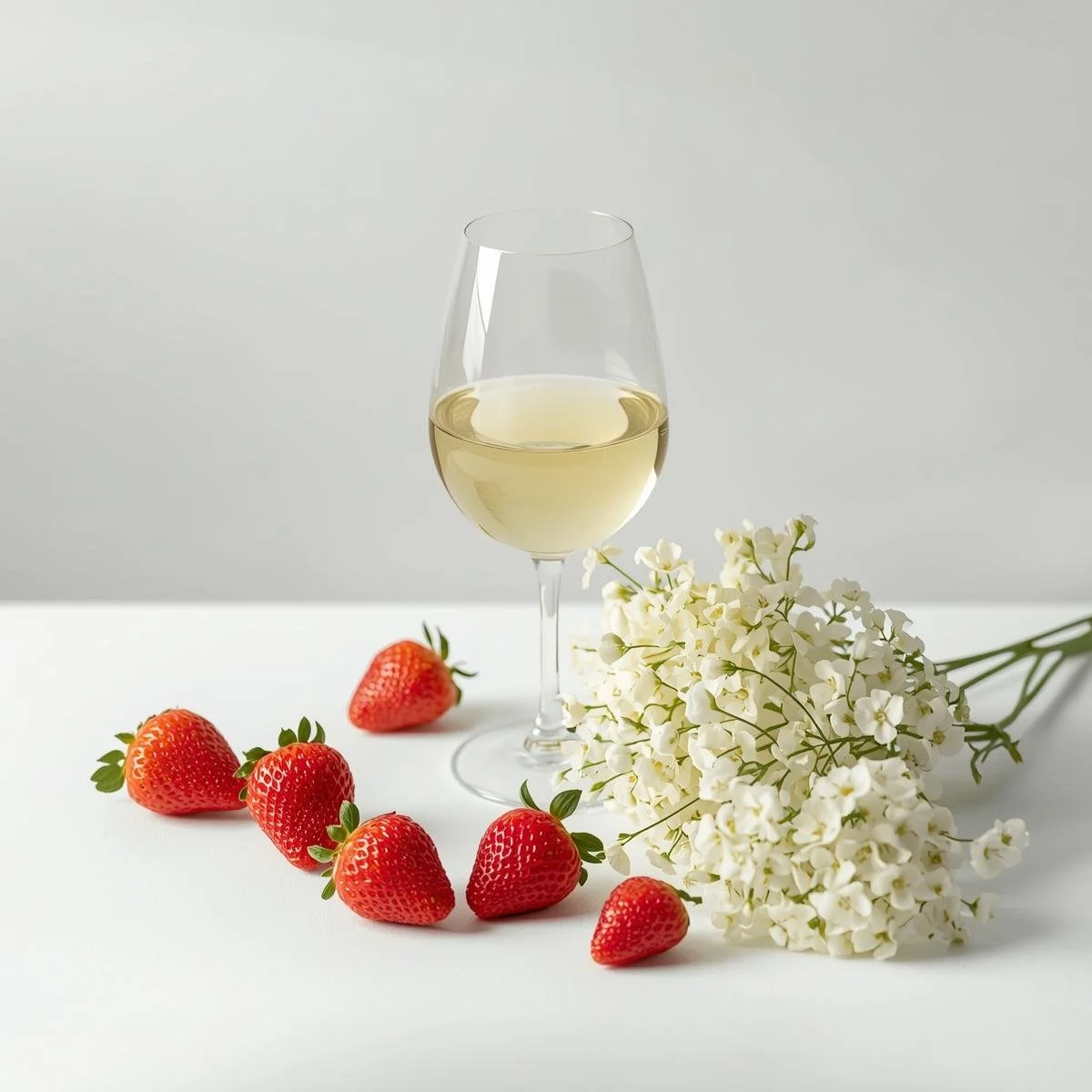 white wine, strawberries, and white florals on white background.jpg