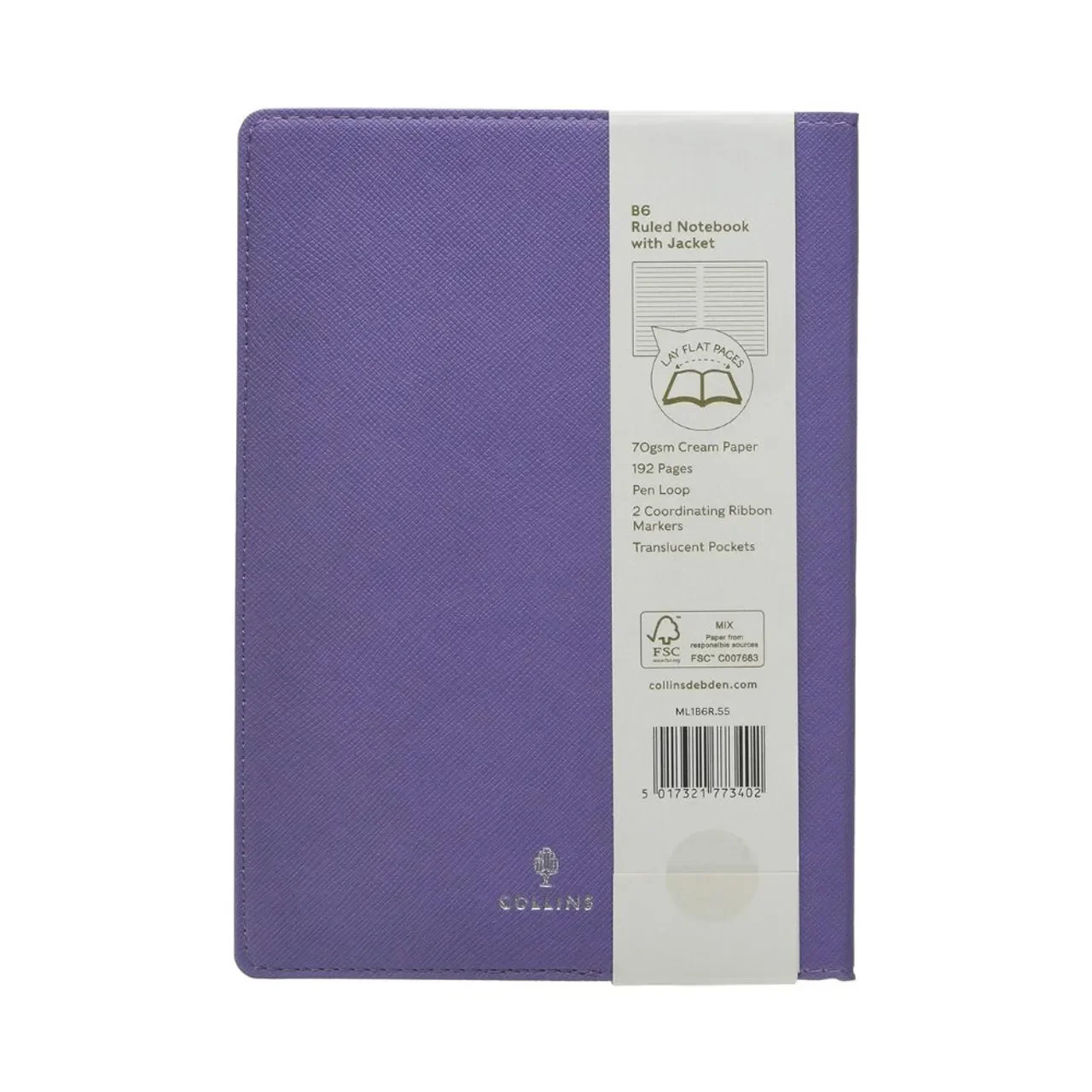 Collins - Metropolitan Melbourne B6 Ruled Notebook - Lilac.webp