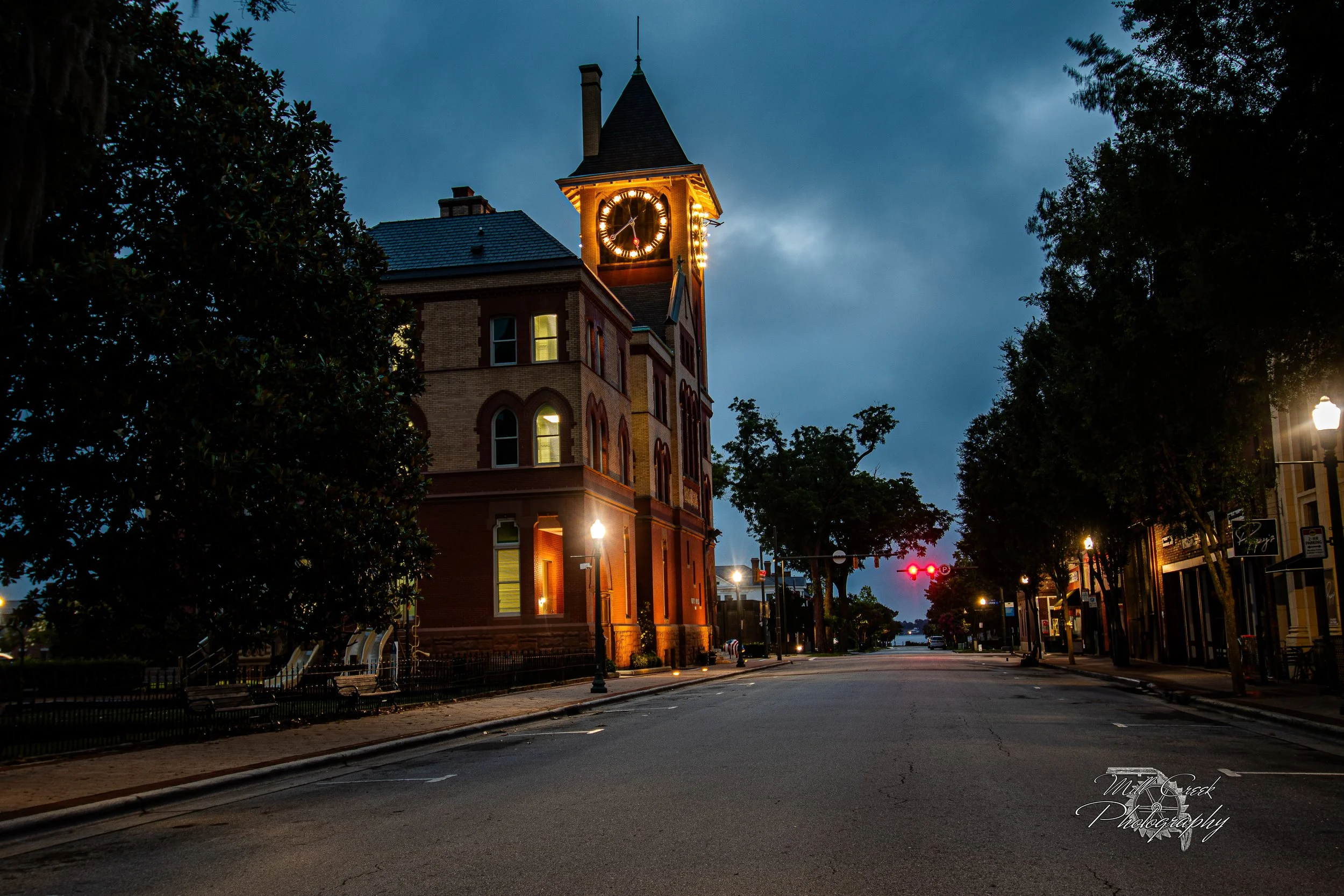 "Clocktower at Dawn"
The courthouse clock stands tall against the breaking sky, keeping watch as another day begins in New Bern.