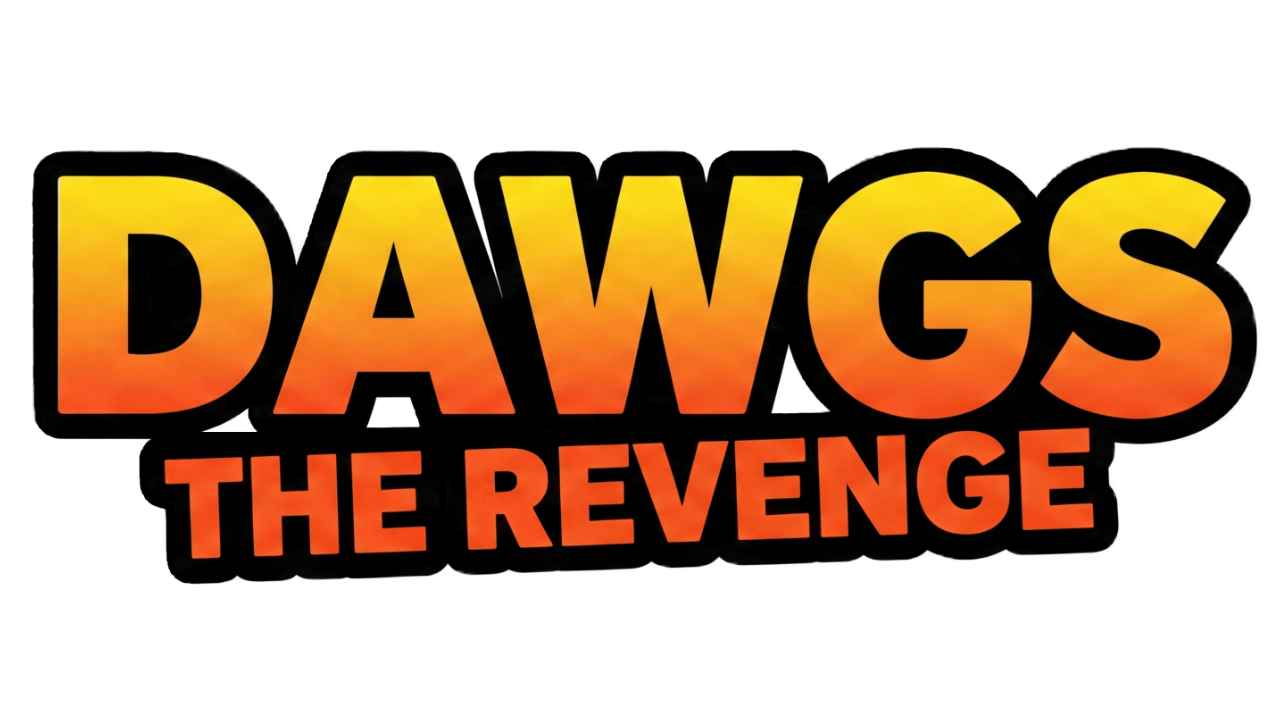 Title text 'Daws The Revenge' in bold yellow and orange gradient letters with black outline.