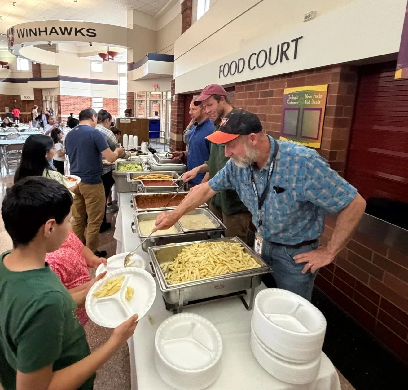 Serving kids at Winona Middle School.