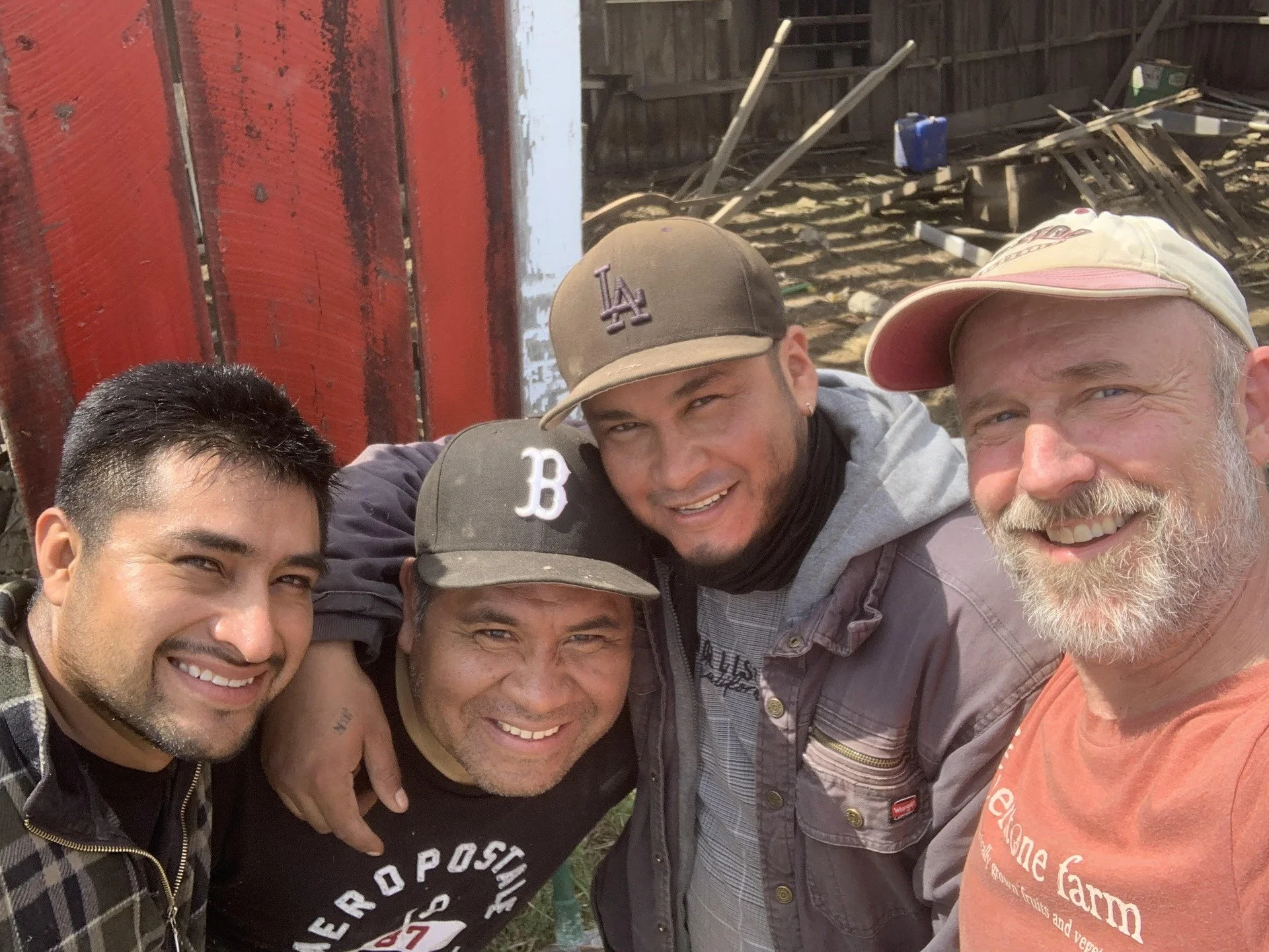 Jack with some of the farm's seasonal H2A workers. 