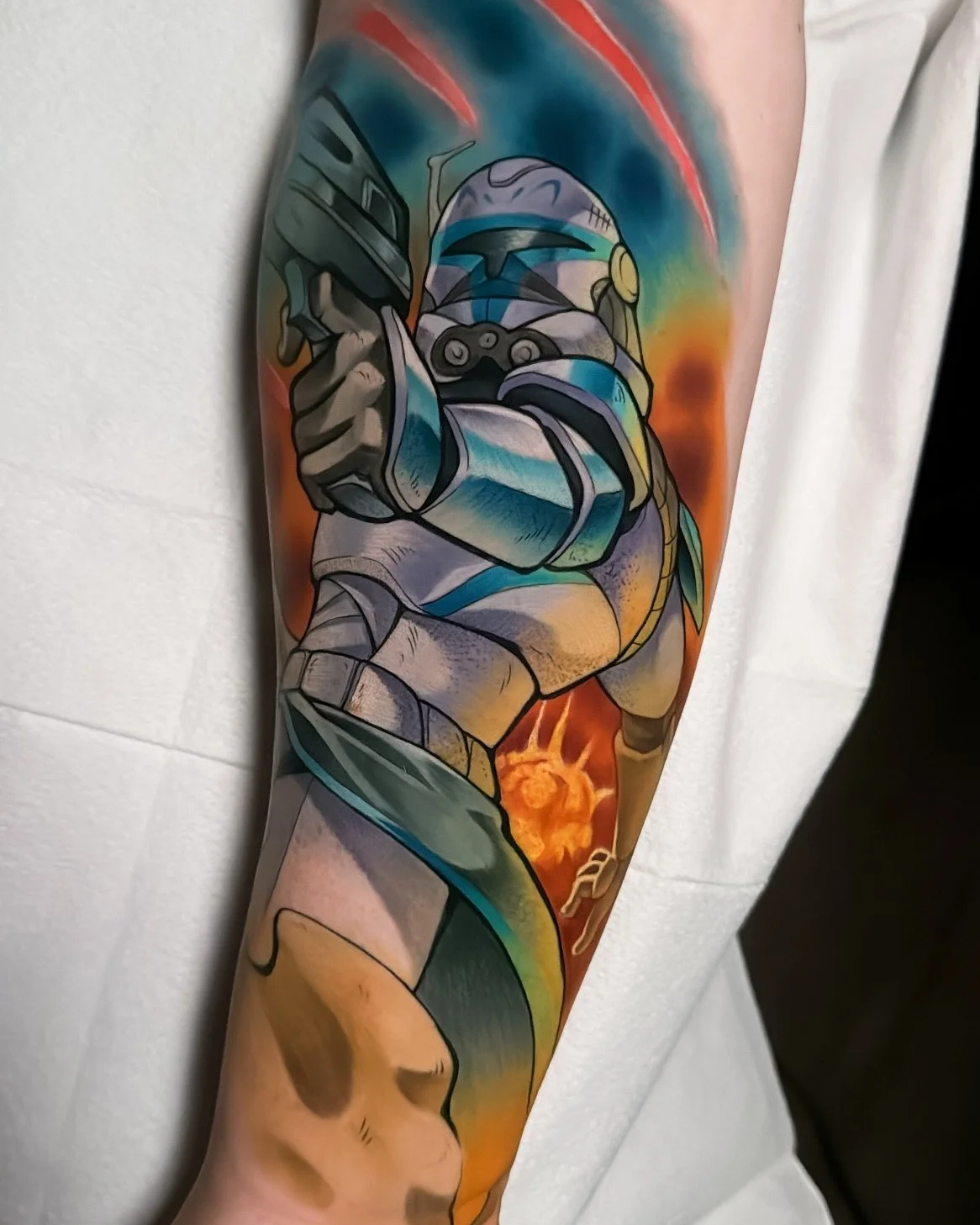 Captain Rex for my dude Cameron! Thanks as always bud 🙏🏻 
I still have a few days left for the year, go to the link in my bio to snag a spot!
.
.
.
.
#starwars #clonewars #captainrex #starwarstattoo
#animetattoos #animemasterink #anime #videogameta