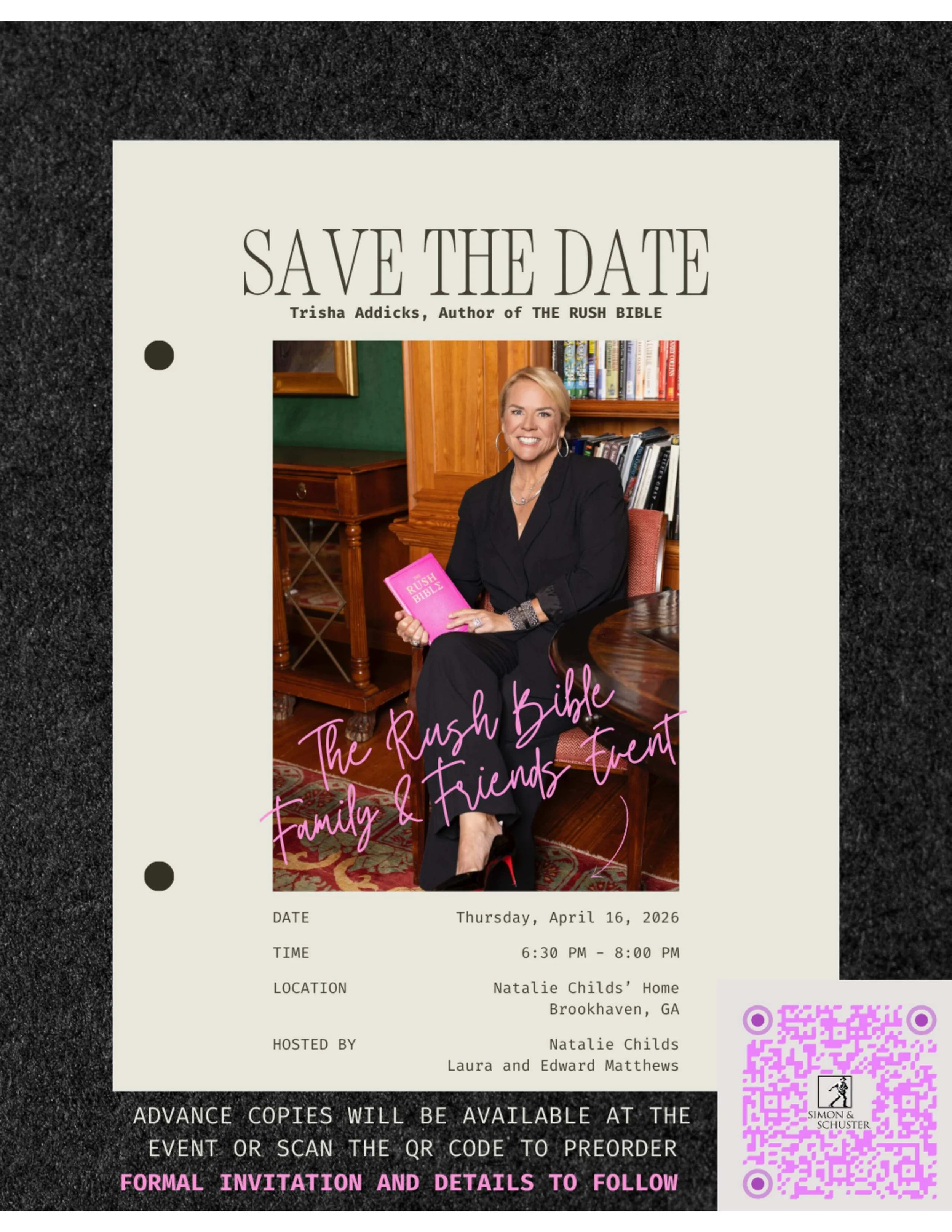 THE RUSH BIBLE Family and Friends Event