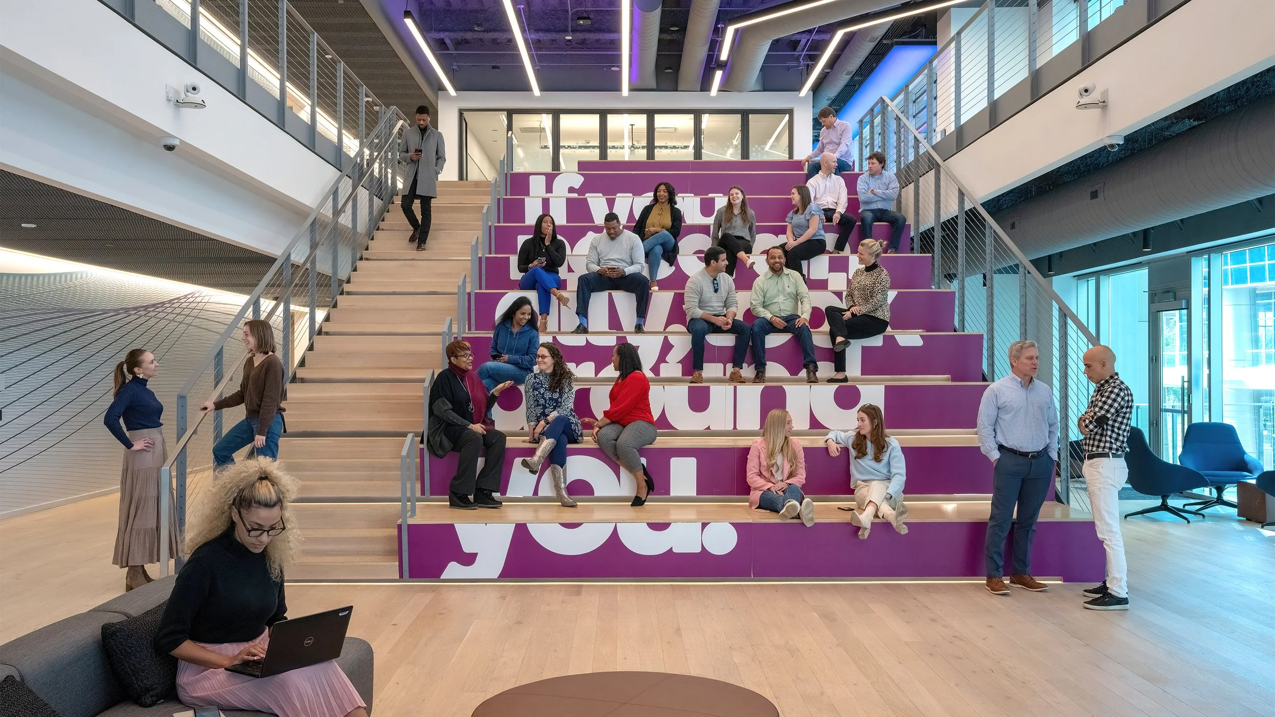 Shaped the conceptual narrative and visual strategy for branded wayfinding and large-scale environmental graphics across Ally’s 26-story HQ. The design connected floors through storytelling, celebrated Charlotte’s heritage, and earned Grand Prix du