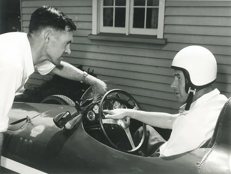 Vintage motor racing driver from the family archive