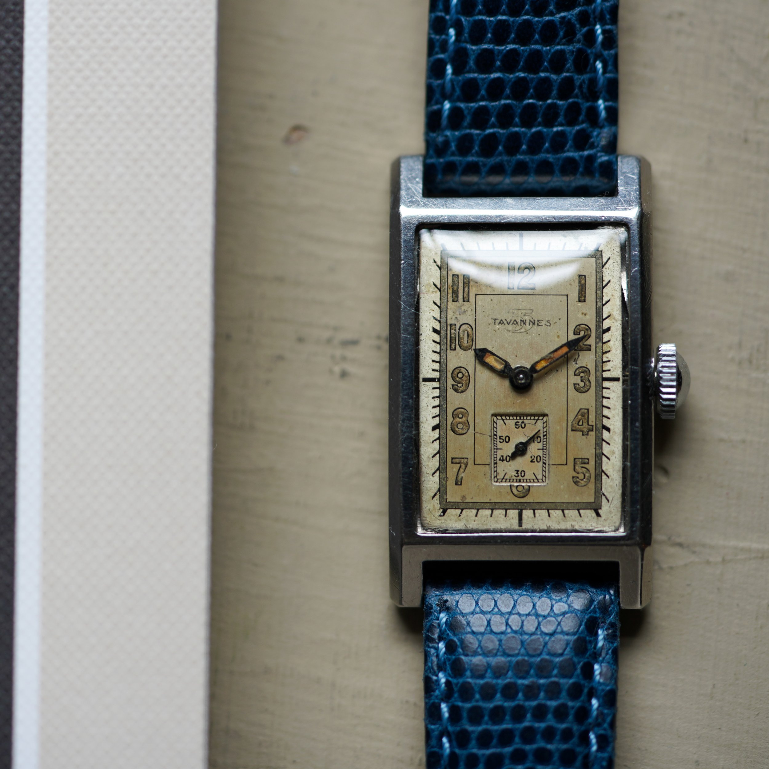 Tavannes Clamshell Tank Two-Tone Dial