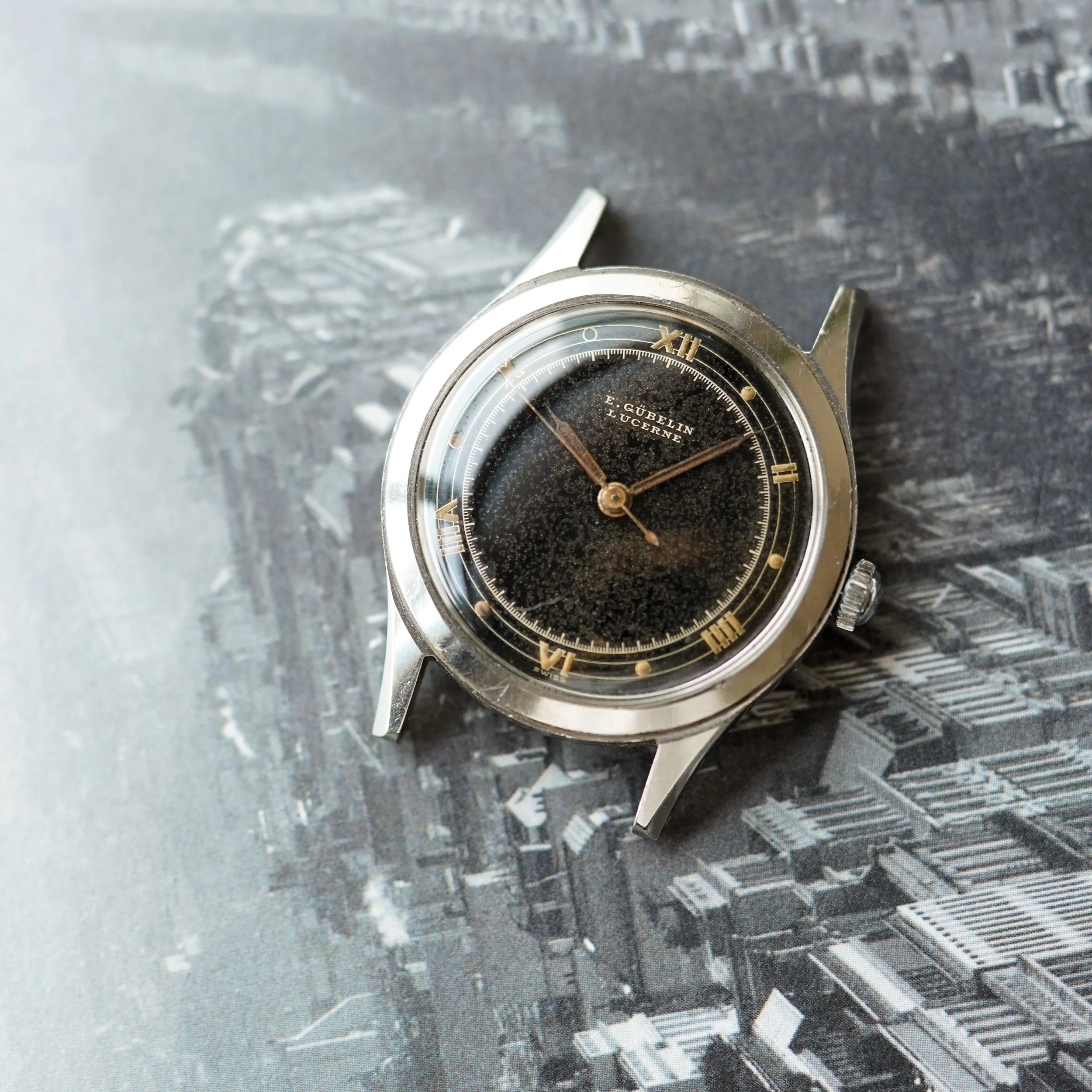 Gubelin Tropical Black Gilt Time Only