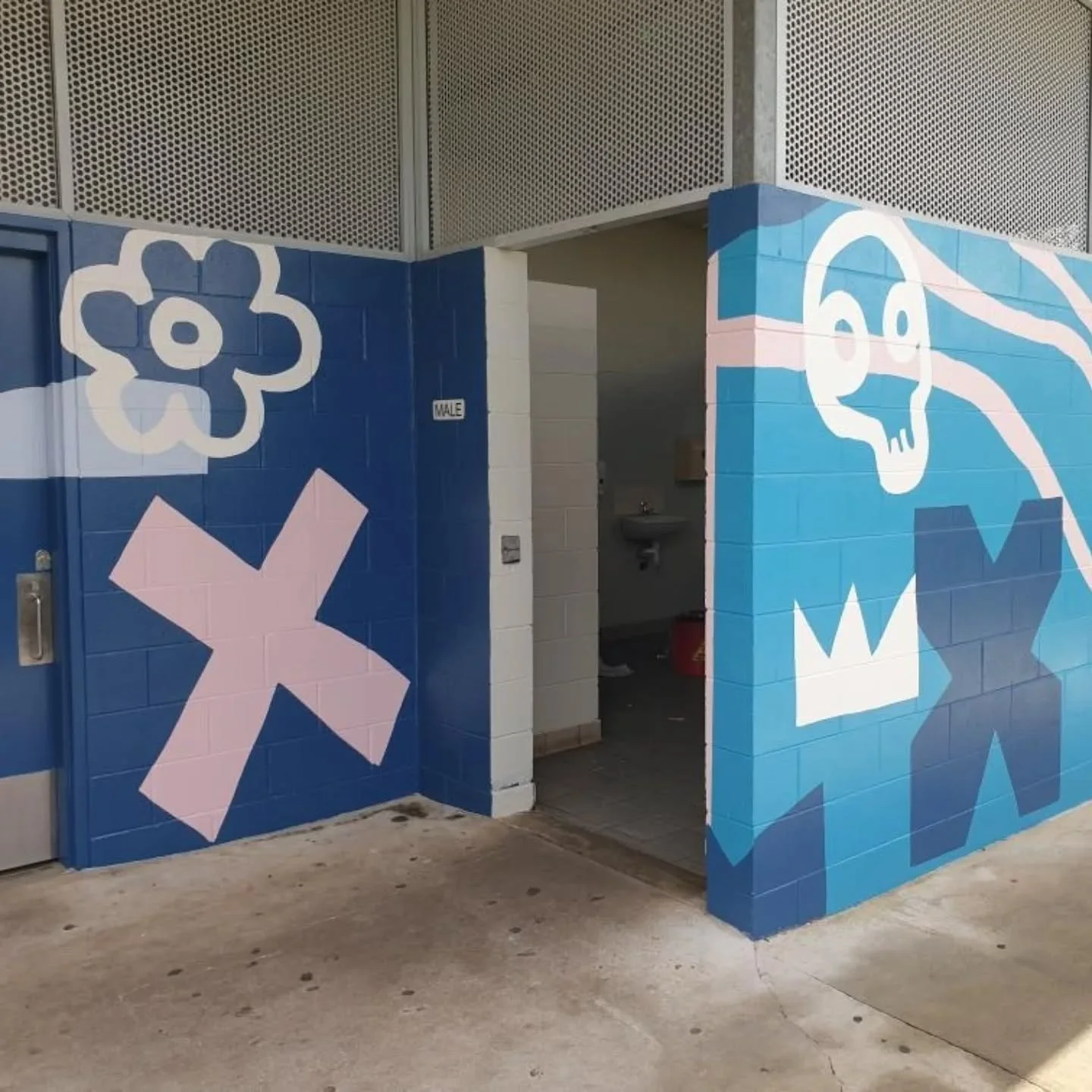The final outcome of the mural installation at Woodcrest State College.