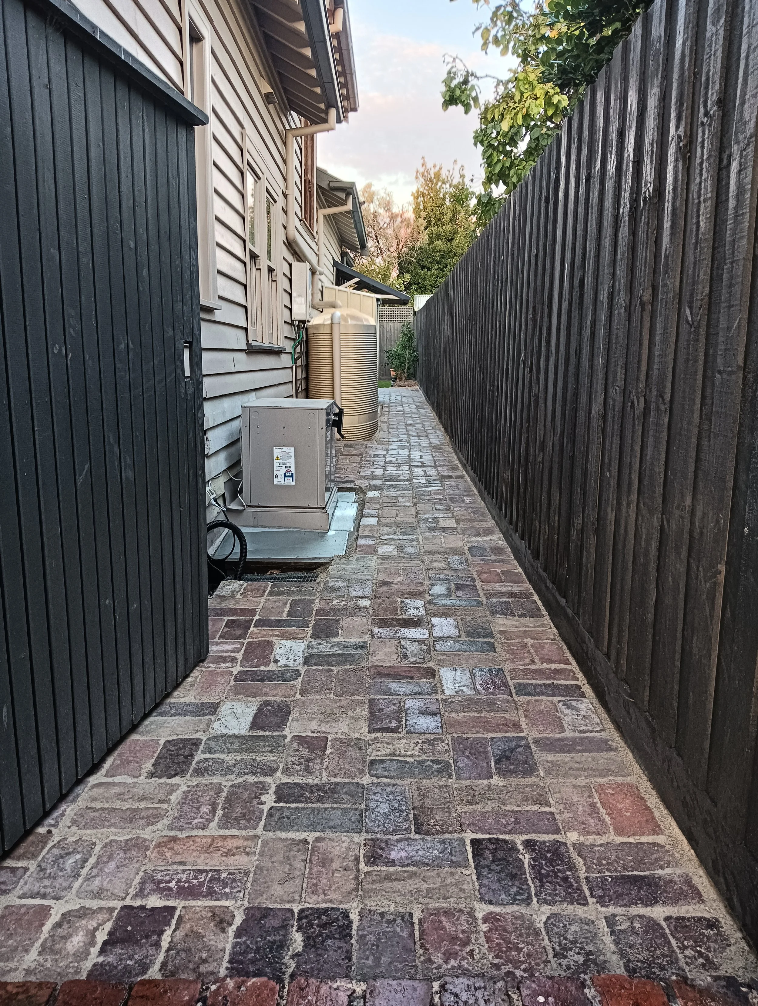 paving stones pathways light excavation 