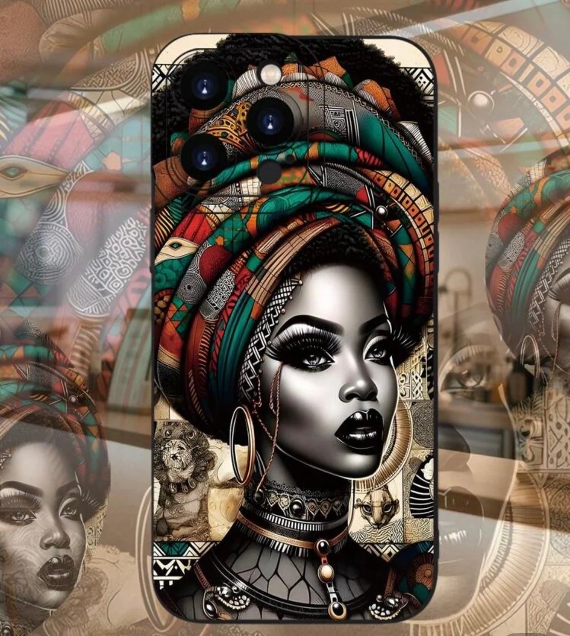 custom phone case with black queen