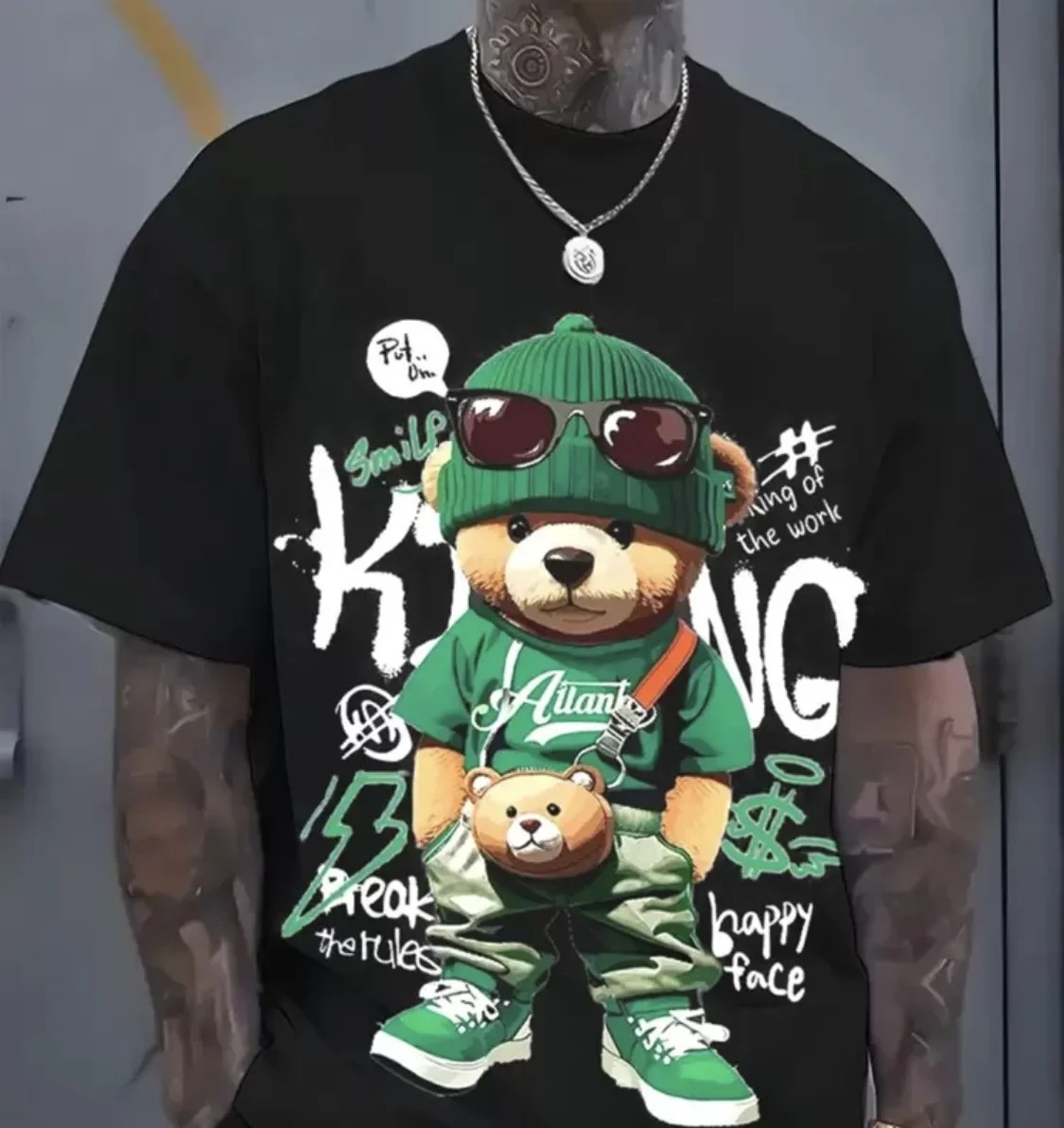 Cool black t-shirt designs teddy