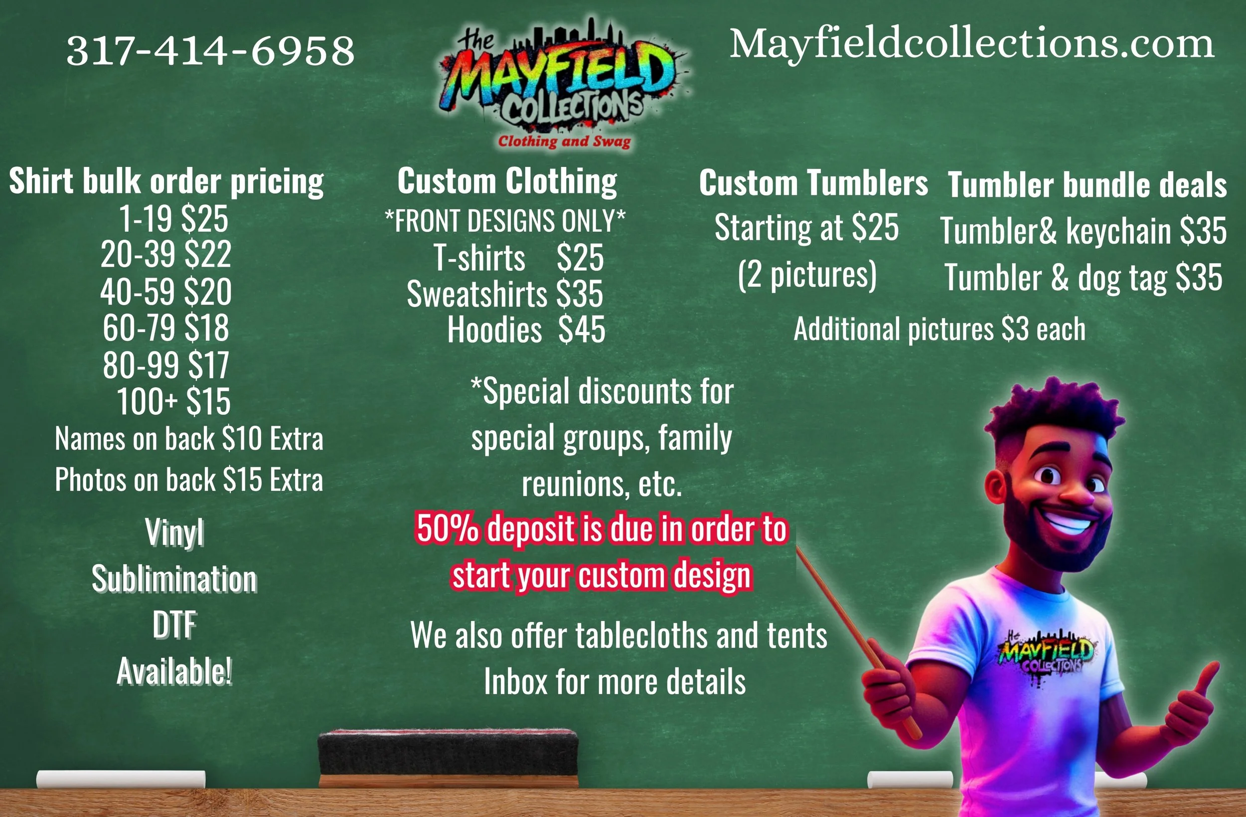 black owned business pricing list Indianapolis Black dolla