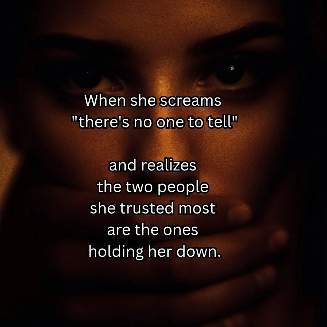 She trusted two people in the world. The day she caught them, she learned they'd been the same person all along.

"There's no one to tell!" The scream tore from her, shattering the hallway like glass. Because it was true. They had been it. 