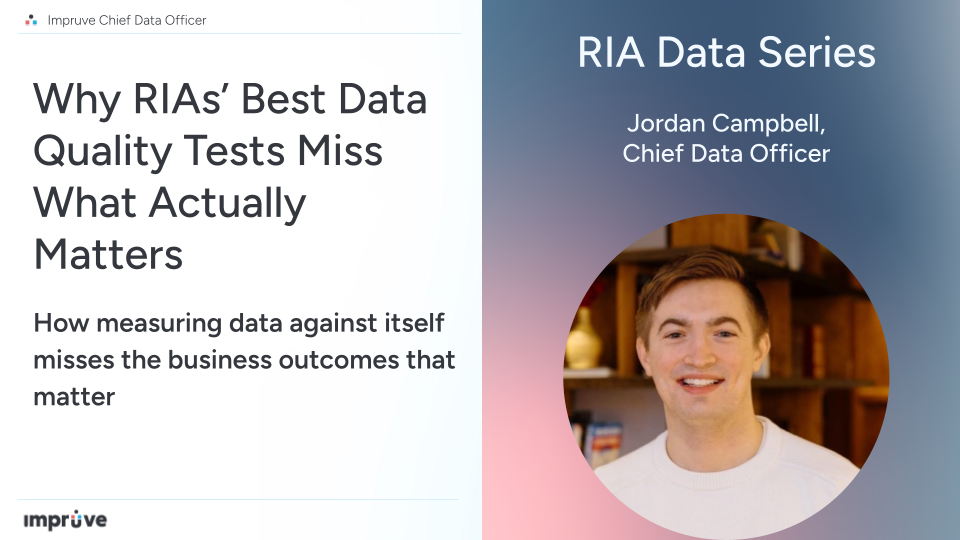 RIAs are Being Sold a Data Playbook. It Doesn’t Work.&nbsp;