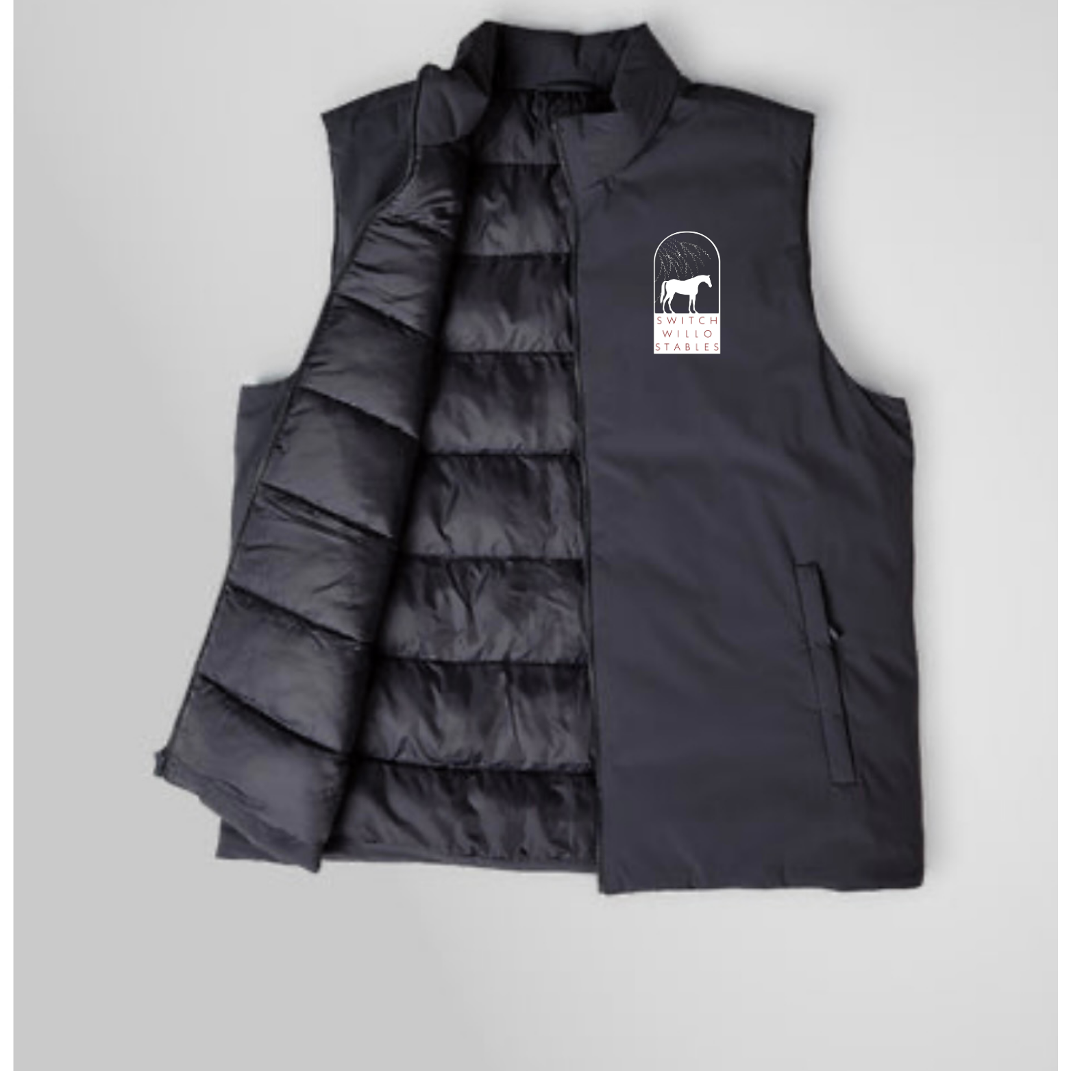 Men's Midweight Puffer Vest with front logo