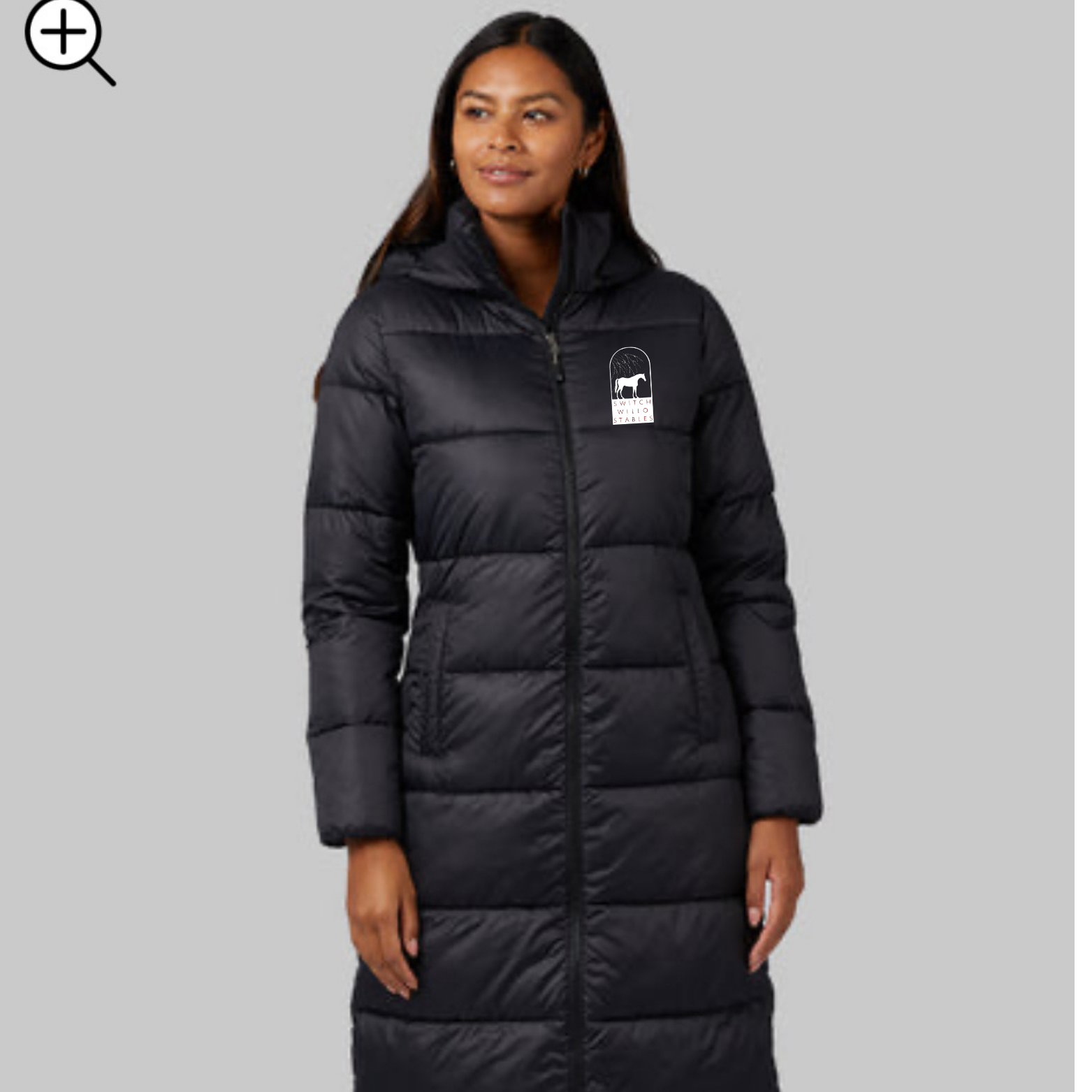 Women's Heavyweight Maxi Coat with front logo