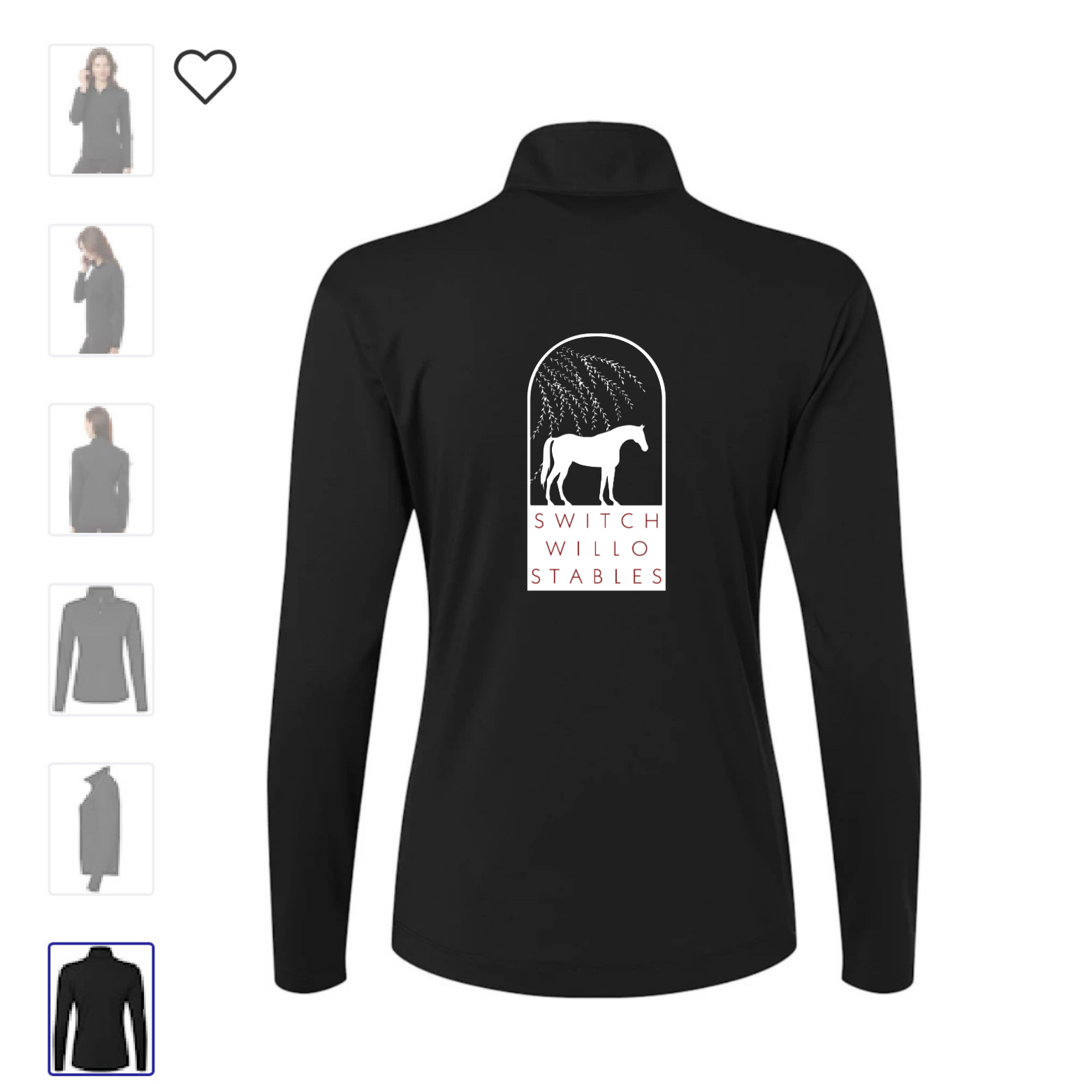 Performance Women's Quarter Zip with full back and front chest logos