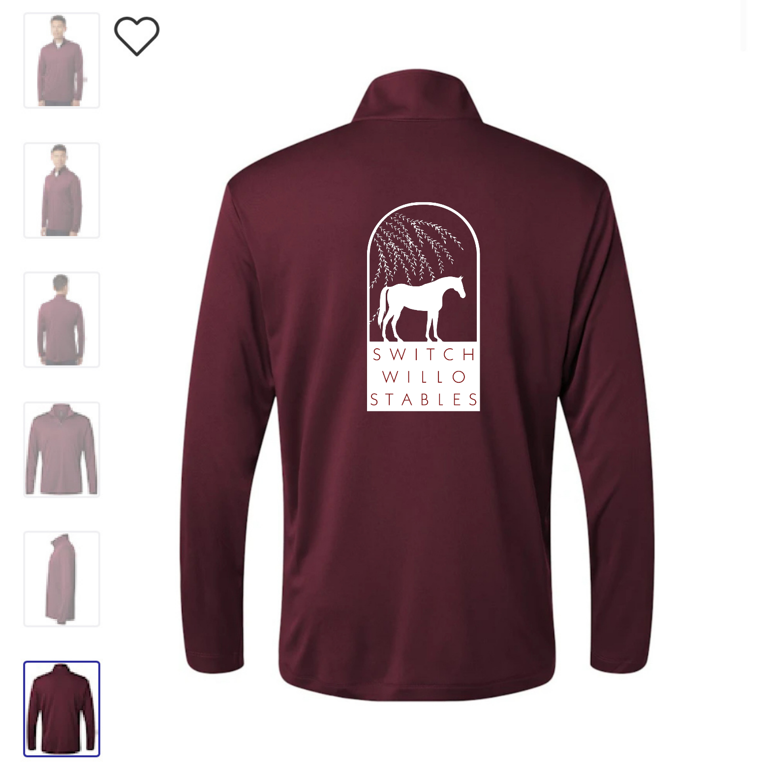 Performance Men's Quarter Zip with full back logo