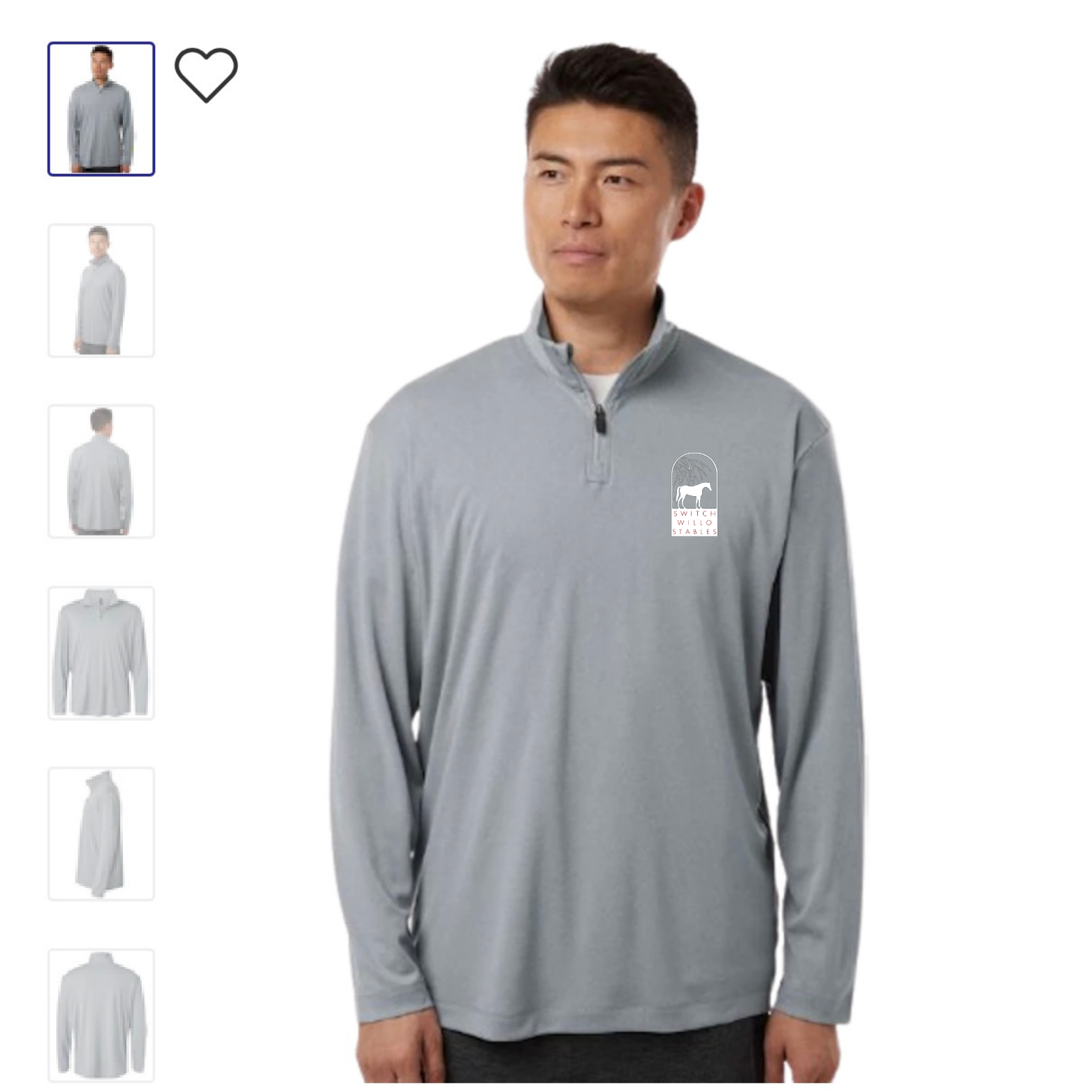 Performance Men's Quarter Zip with full back and front chest logos
