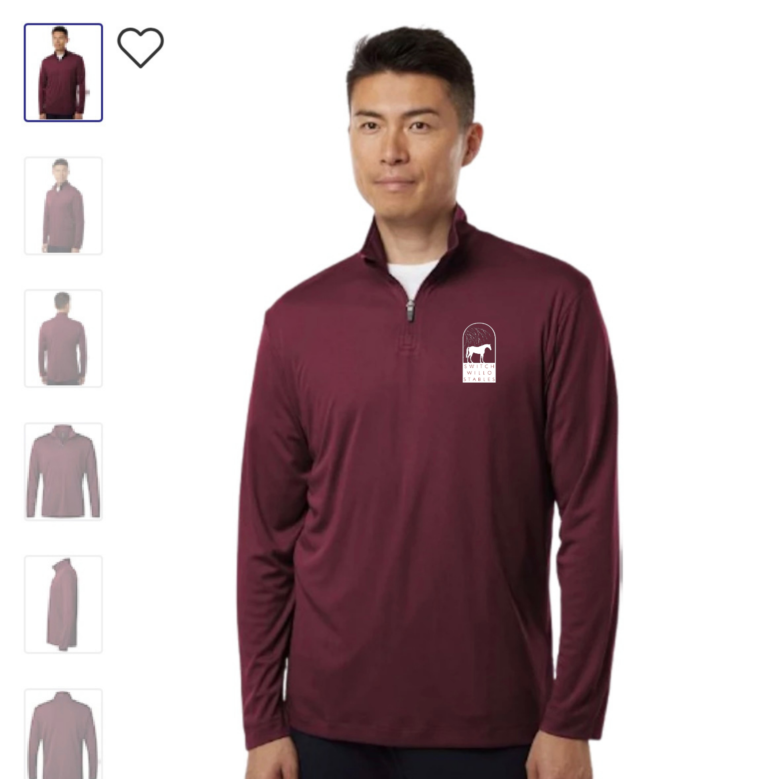 Performance Men's Quarter Zip with left chest logo