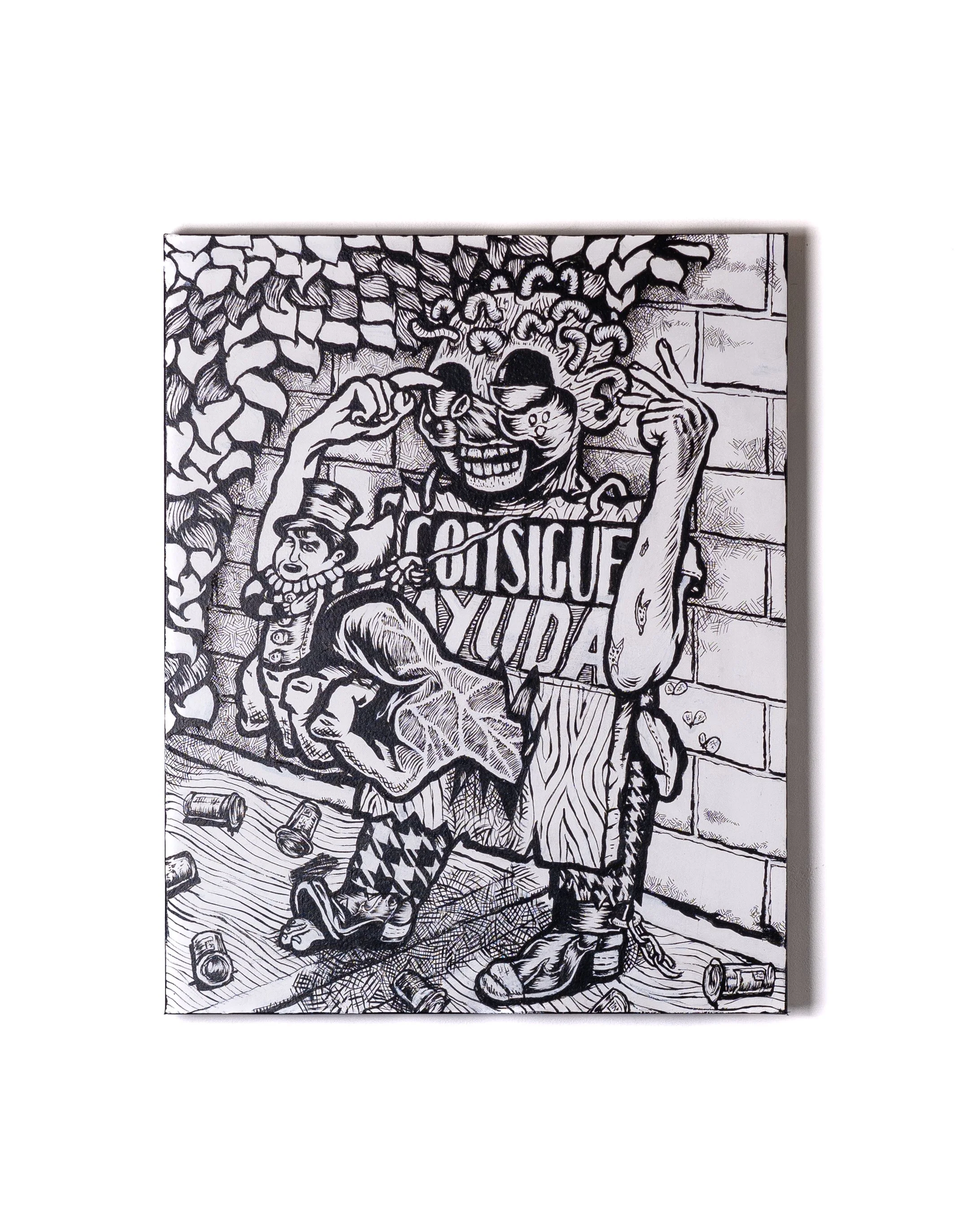 Clay Parker_Get Help_ink and acrylic on canvas_30"x24"_2024_2.jpg