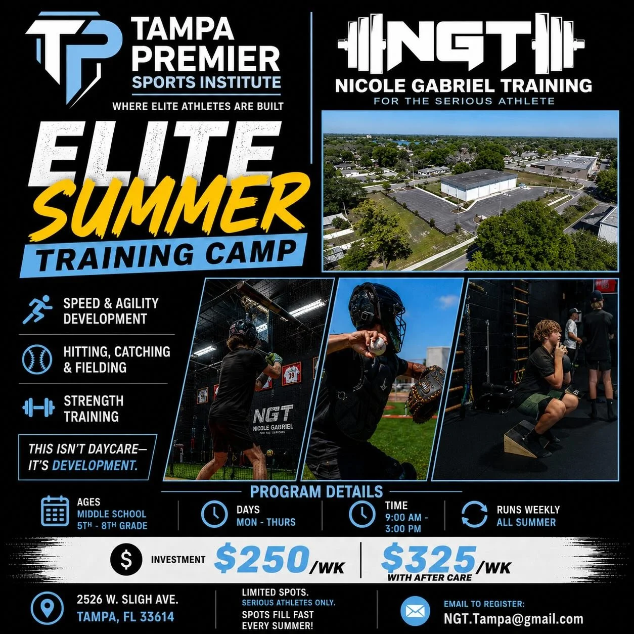 This isn&rsquo;t daycare&hellip; it&rsquo;s DEVELOPMENT❗️

The TPSI Elite Summer Training Camp is built for serious middle school athletes ready to level up this summer.

⚡ Speed &amp; agility development
⚾ Hitting, catching &amp; fielding
💪 Strengt