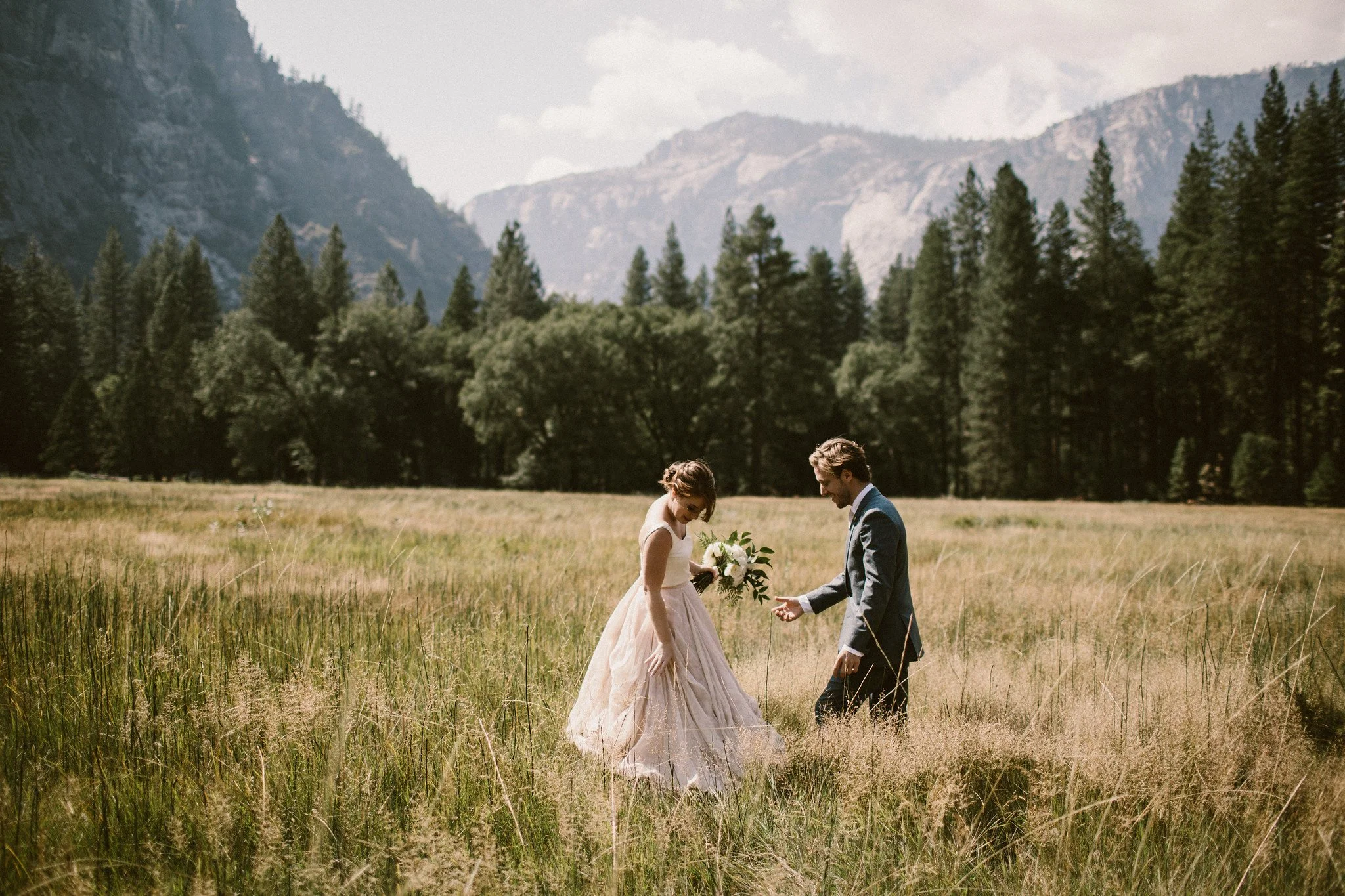 Bride and Groom in the mountains 