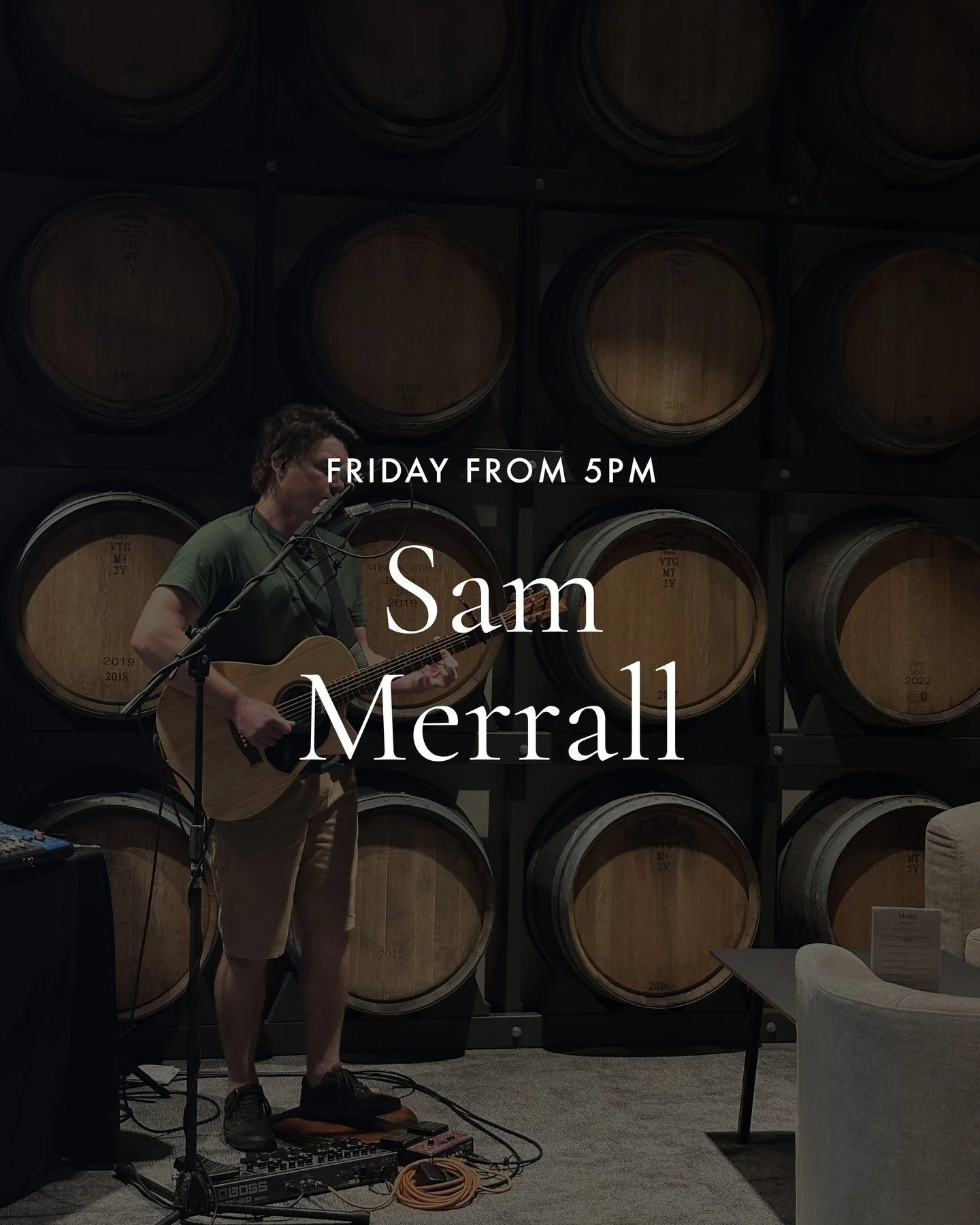 We&rsquo;re lucky enough to have @sammerrall back in tonight from 5pm. ⁠
⁠
Finish up for the week and swing on by, the fireside room is warm, the wine is flowing, and Sam will be providing the perfect soundtrack to kick off your weekend.⁠
⁠
Grab a pl